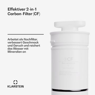 Klarstein Wasserfilter AquaLine CF Filter 2-in-1 Filtersystem, Zubehör für AquaLine CF, 2-in-1 Filtersystem Wasseraufbereitung Carbon-Filter