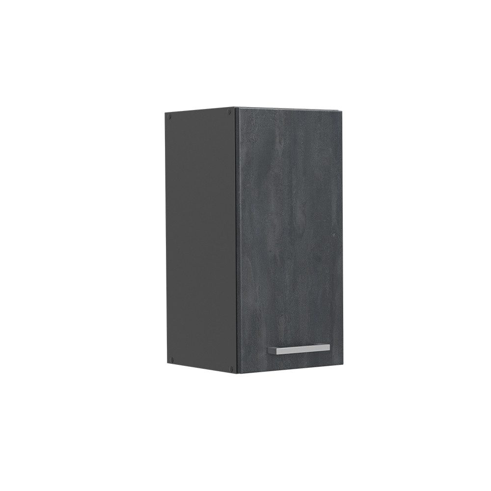 Livinity® Hängeschrank R-Line, Schwarz Beton/Anthrazit, 30 cm