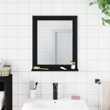 vidaXL Schminktisch Badspiegel mit Ablage Schwarz 50x12x60 cm Holzwerkstoff