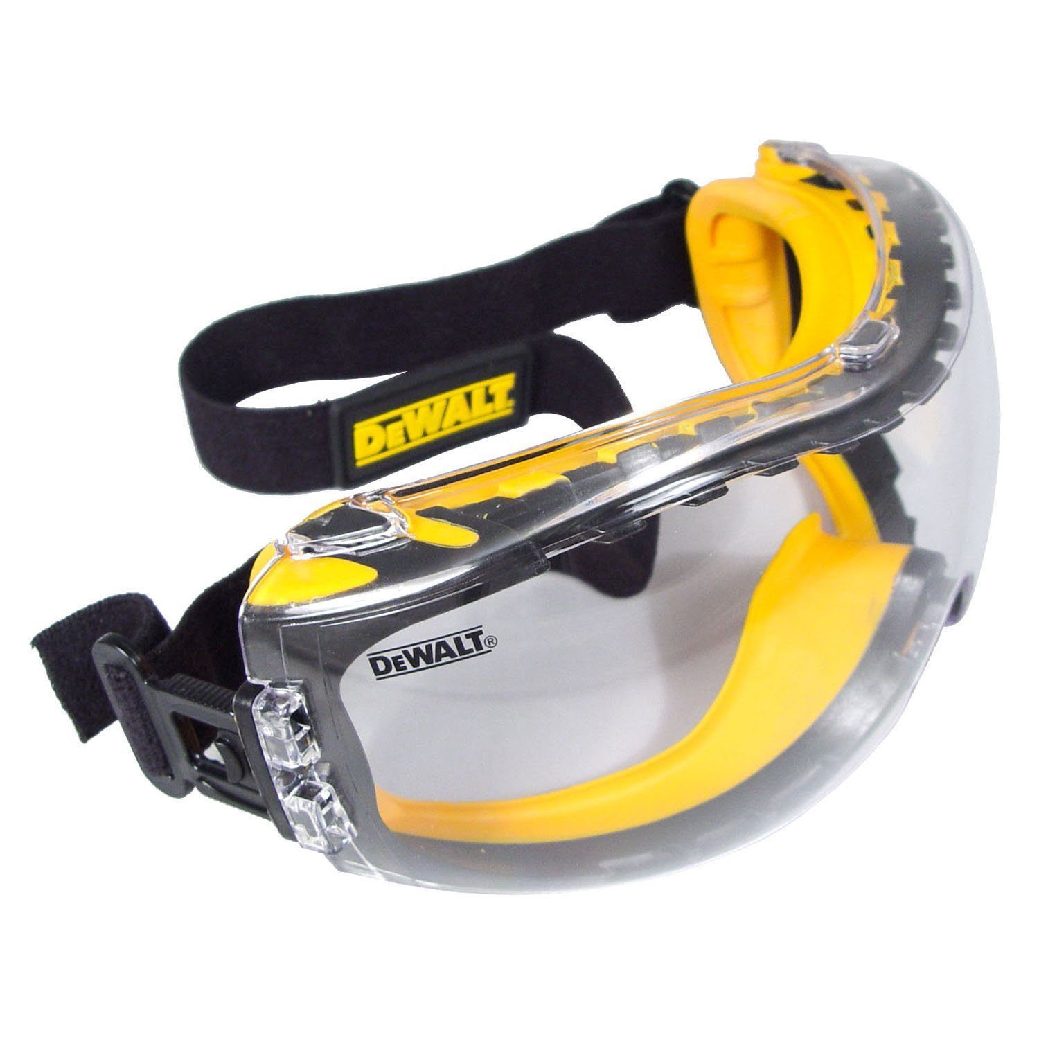 DeWalt Arbeitsschutzbrille Concealer DPG82-11D EU, Elastisches Kopfband, hartbeschichtetes Glas, Belüftungsschlitze