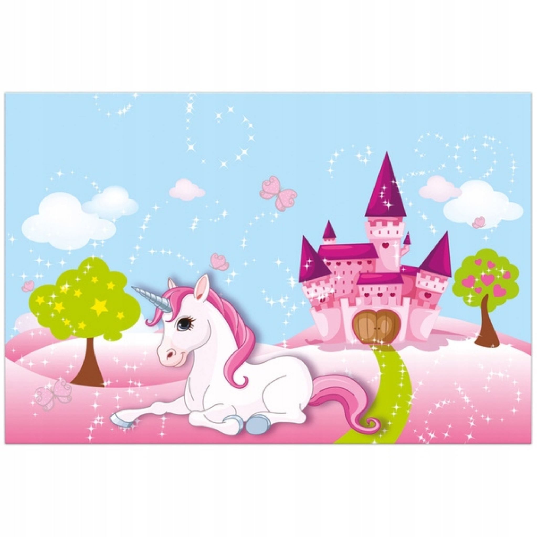 Procos Tischdecke Plastiktischdecke Einhorn Geburtstag 120x180 cm – für Kinderfeste!