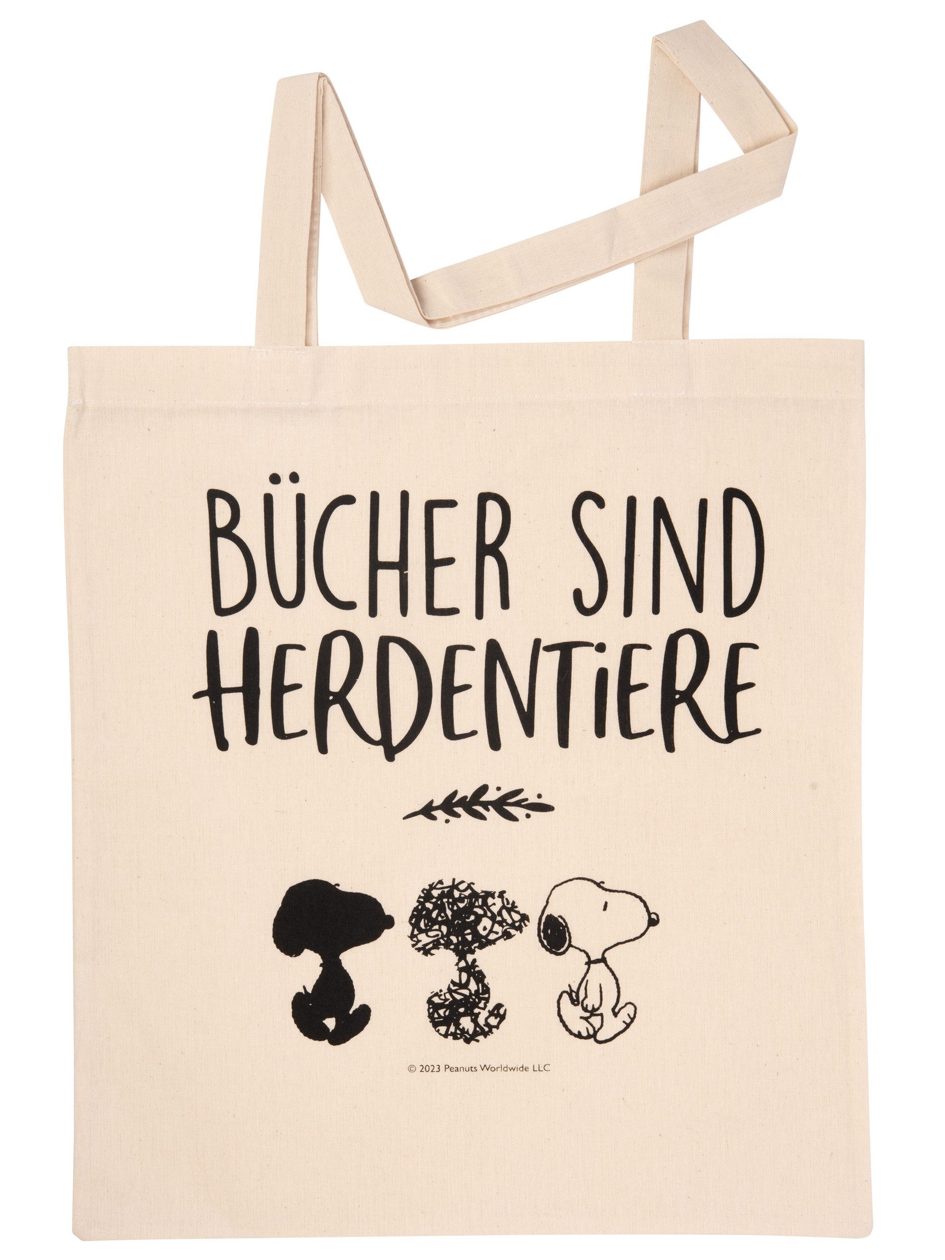 United Labels® Tragetasche Peanuts Snoopy - Bücher sind Herdentiere