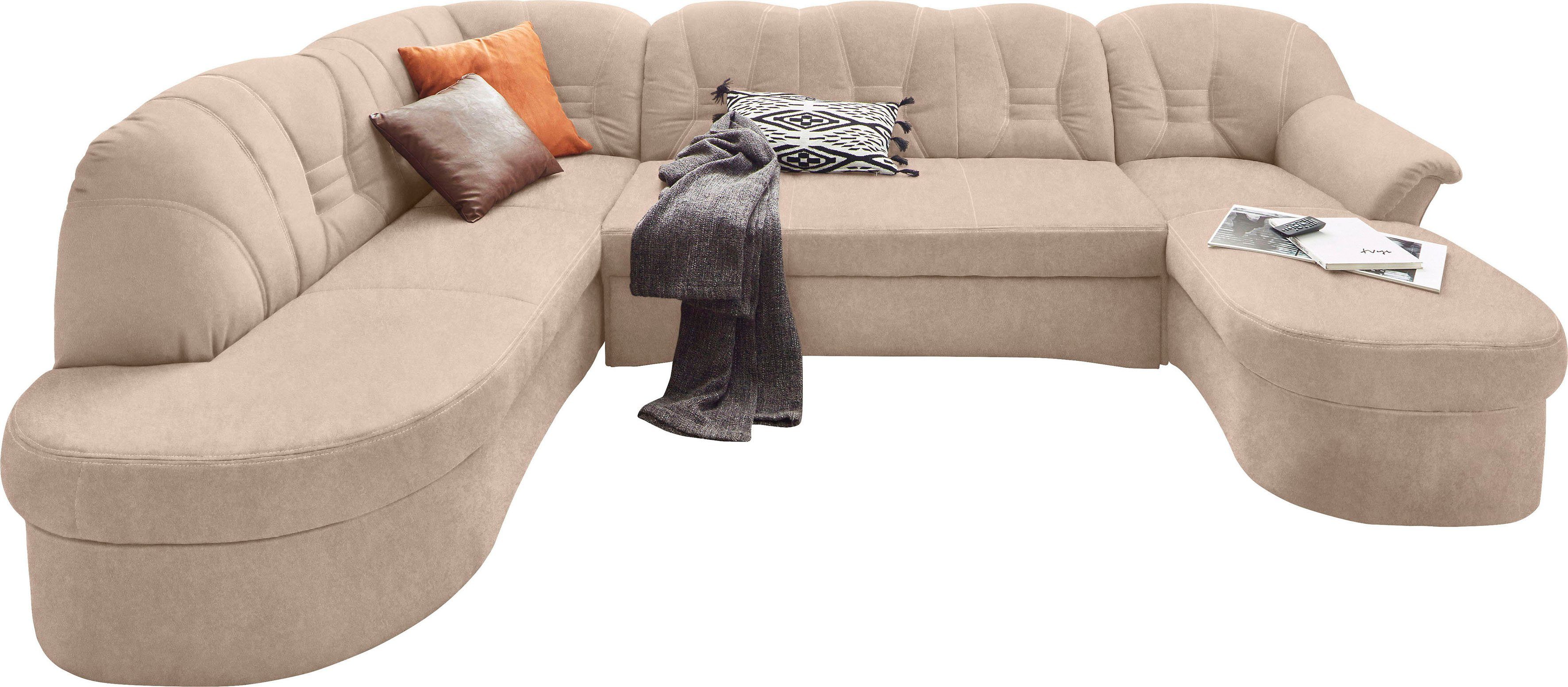 DOMO collection Wohnlandschaft "Elva, zeitloses Design, elegante Rückenstep günstig online kaufen