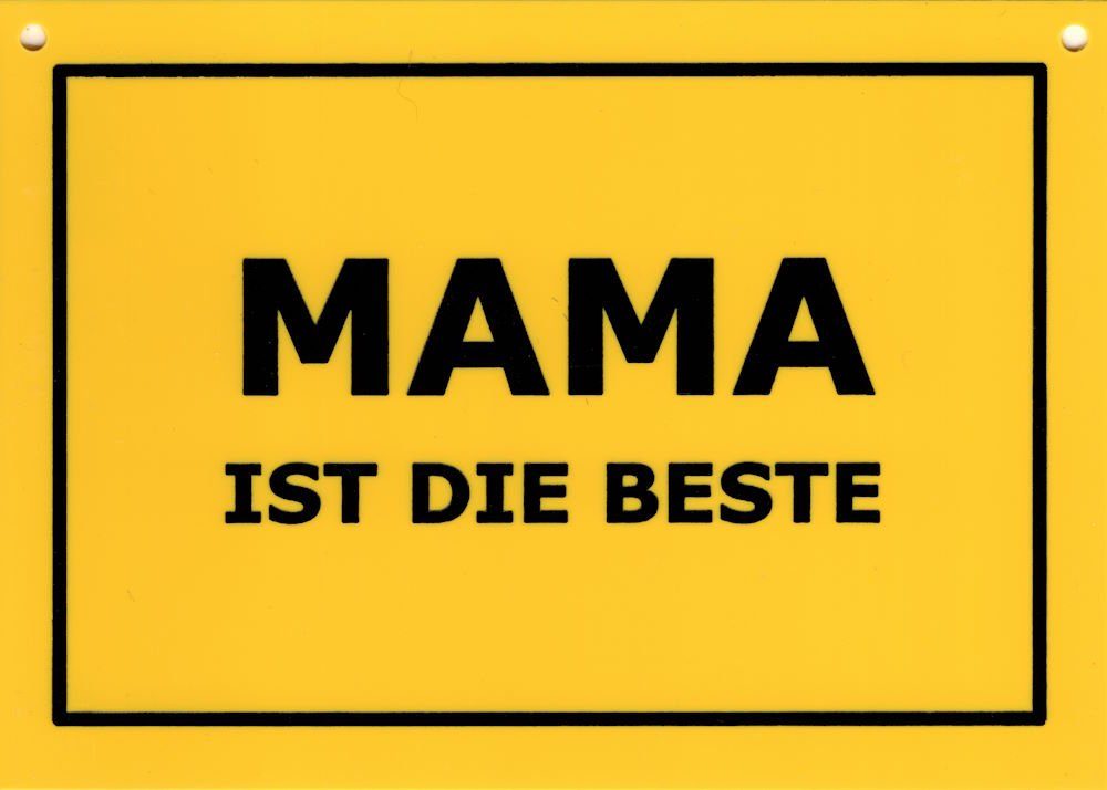 Beste" Kunststoff- Schilder: die MAMA Postkarte "Verbotene ist