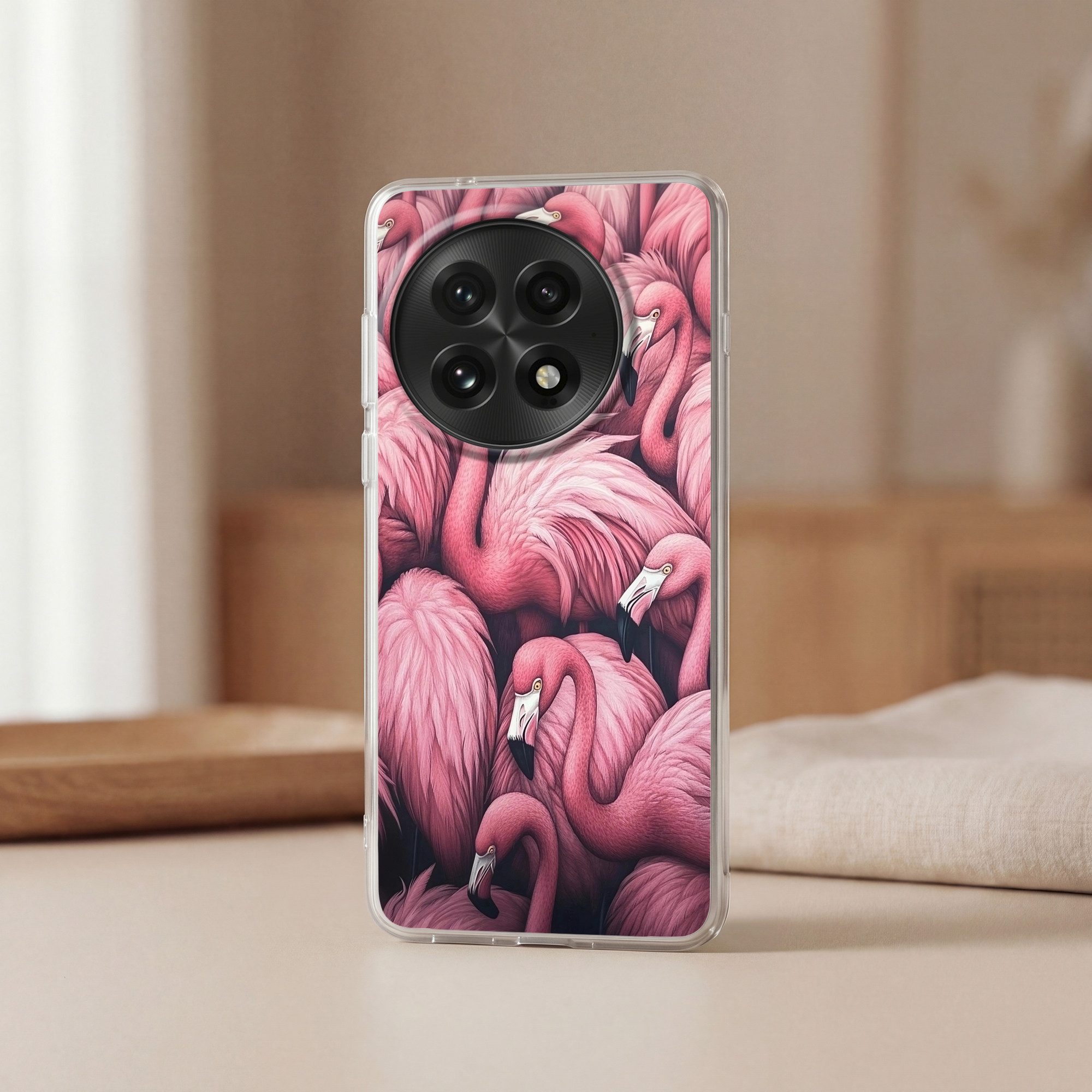 MuchoWow Handyhülle für OnePlus 13 Flamingo - Rosa - Tiere, Phone Case, Silikon, Schutzhülle Dünn