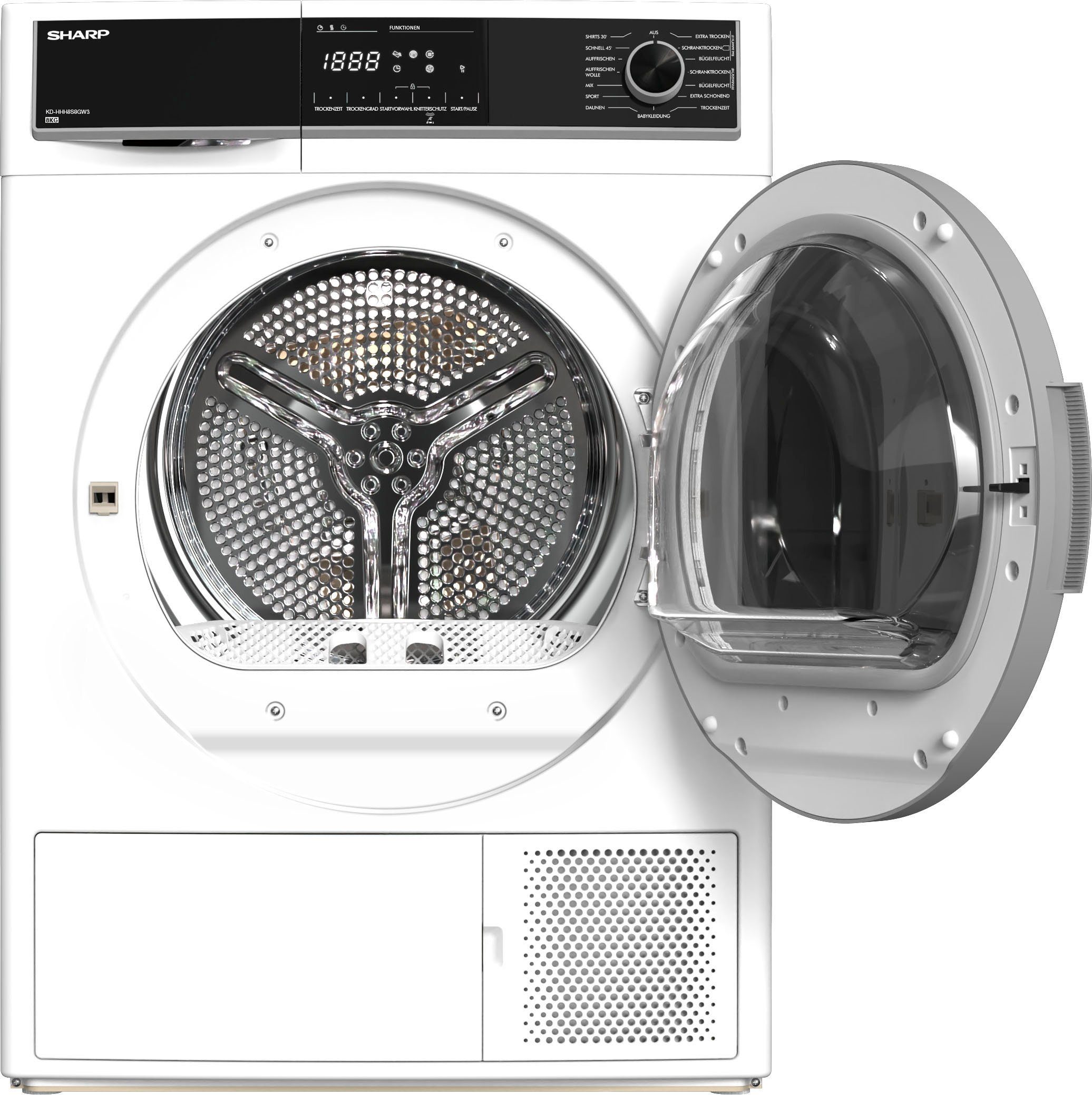 Sharp Warmepumpentrockner Kd Hhh8s8gw3 De 8 Kg