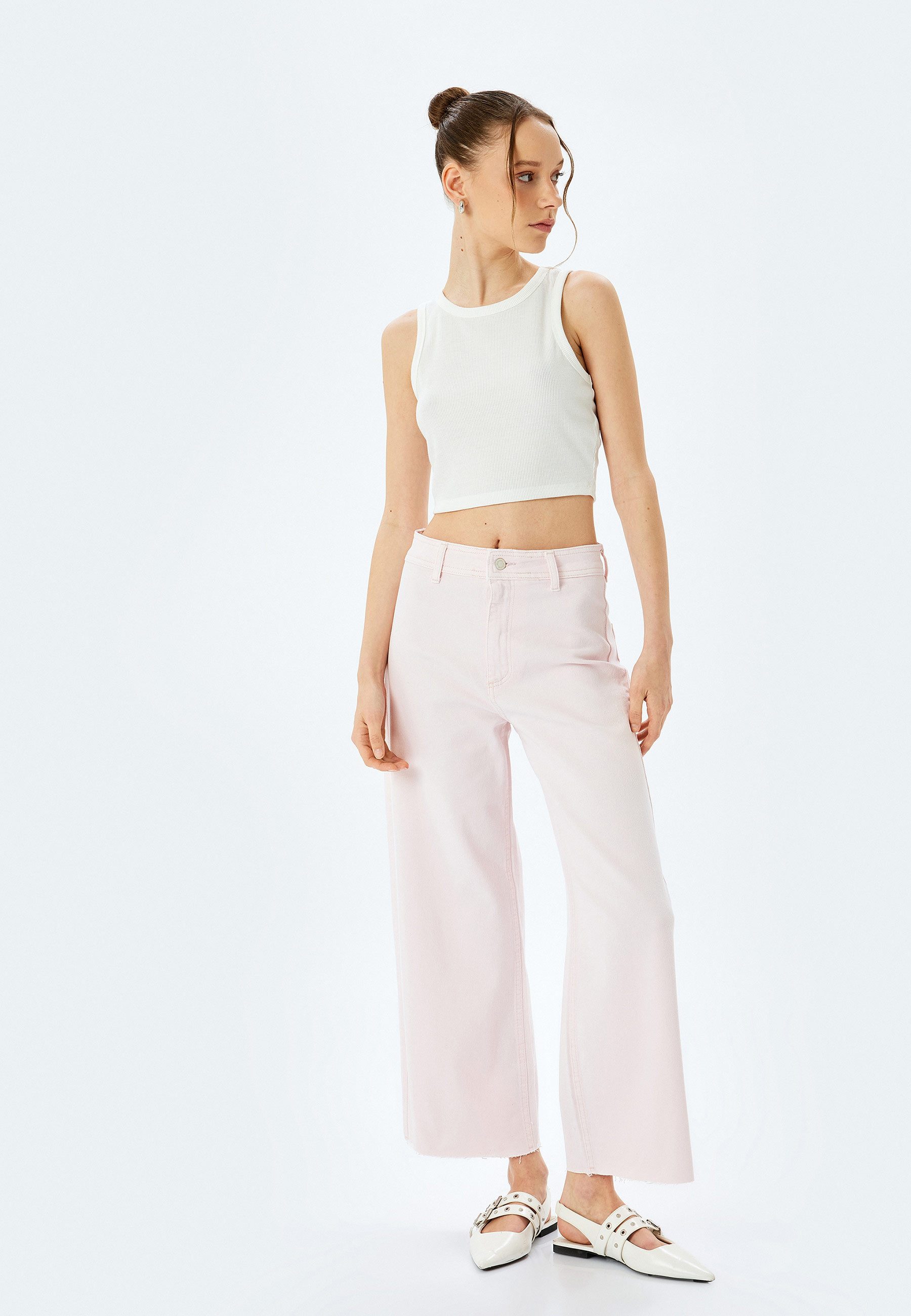 Koton Relax-fit-Jeans Normale Leibhöhe Culotte Relax-fit-Jeans