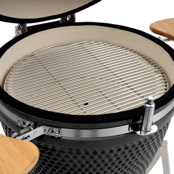 BBQ-Toro Holzkohlegrill Kamado Grill Holzkohlegrill Ø 52 cm "KURO", schwarz, Keramikgrill