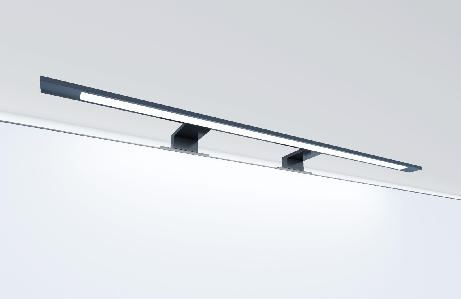 kalb Spiegelleuchte LED Badleuchte schwarz 740mm Spiegellampe Spiegelleuchte  Aufbauleuchte, warmweiß