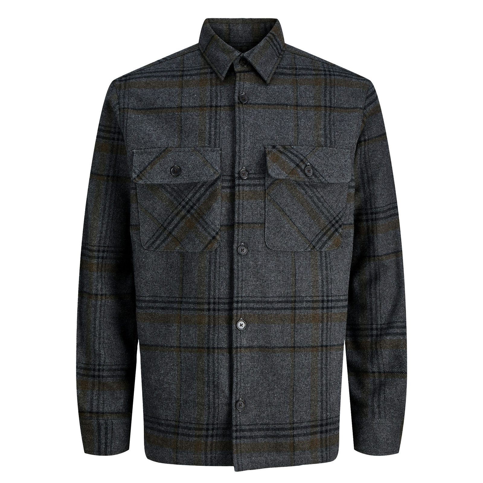Jack & Jones Langarmhemd JPRRAYLE Melange Check L/S Overshirt SN mit Muster günstig online kaufen