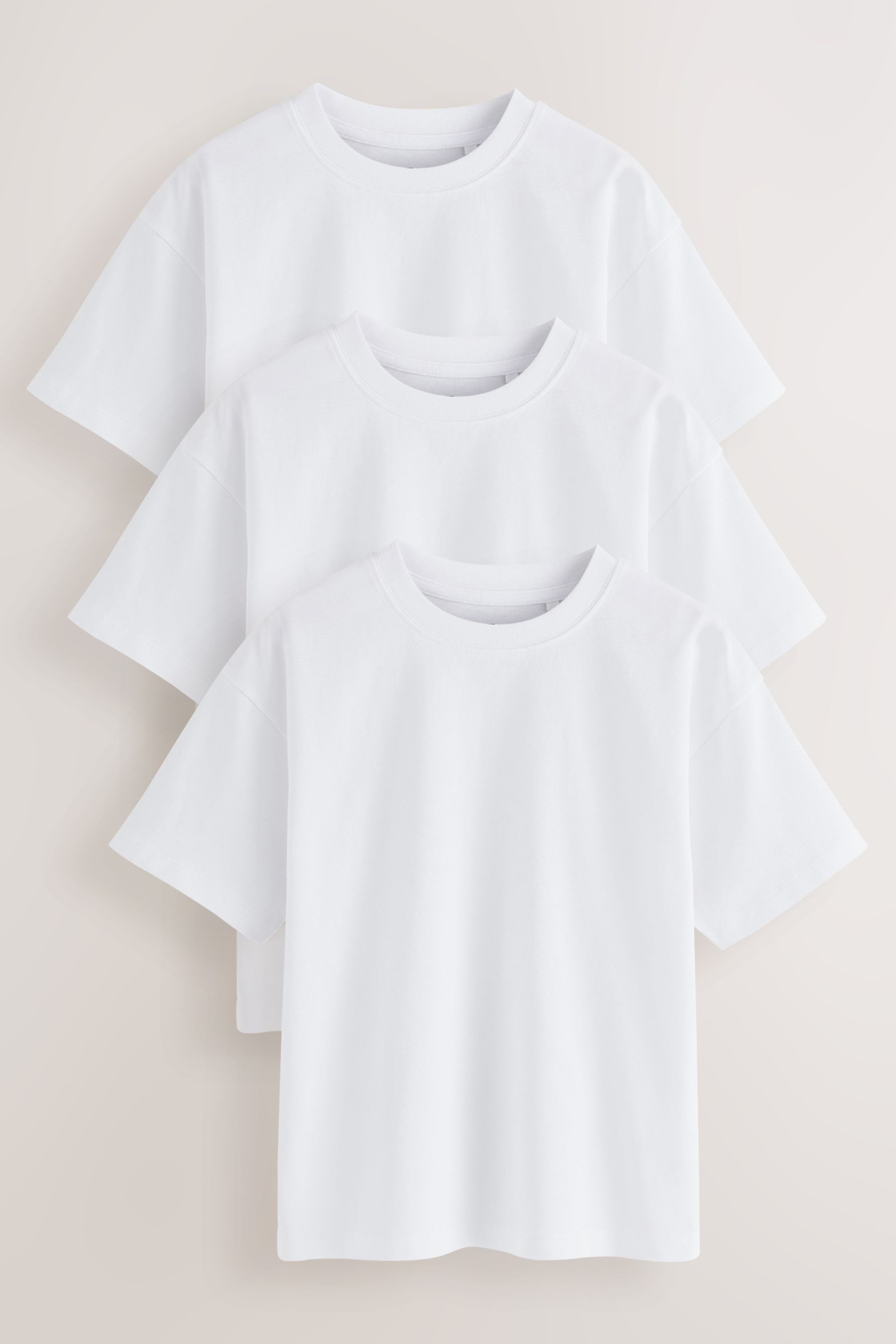 Next T-Shirt Relaxed Fit Kurzarm-T-Shirts, 3er-Pack (3-tlg)