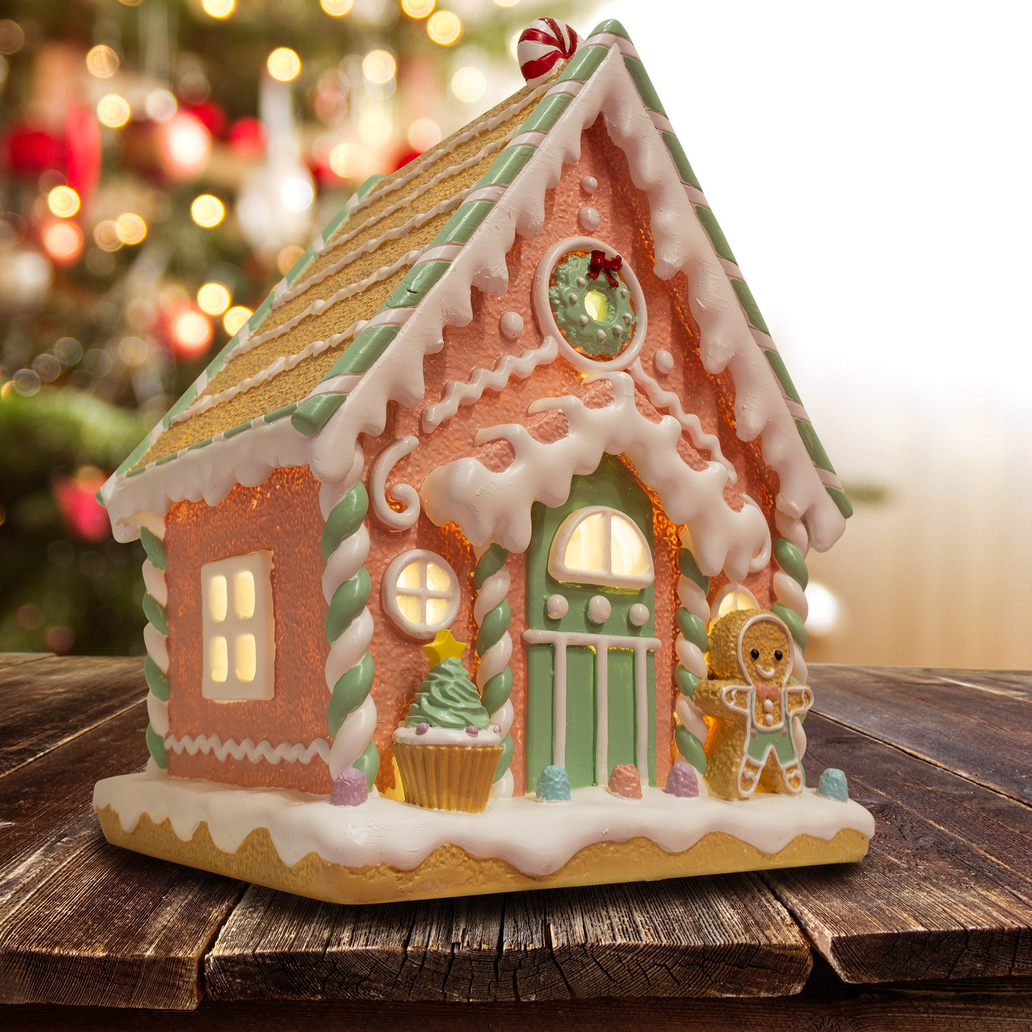 Christmas Paradise Weihnachtshaus Lebkuchenhaus mit LED 25 cm, Weihnachtsde günstig online kaufen