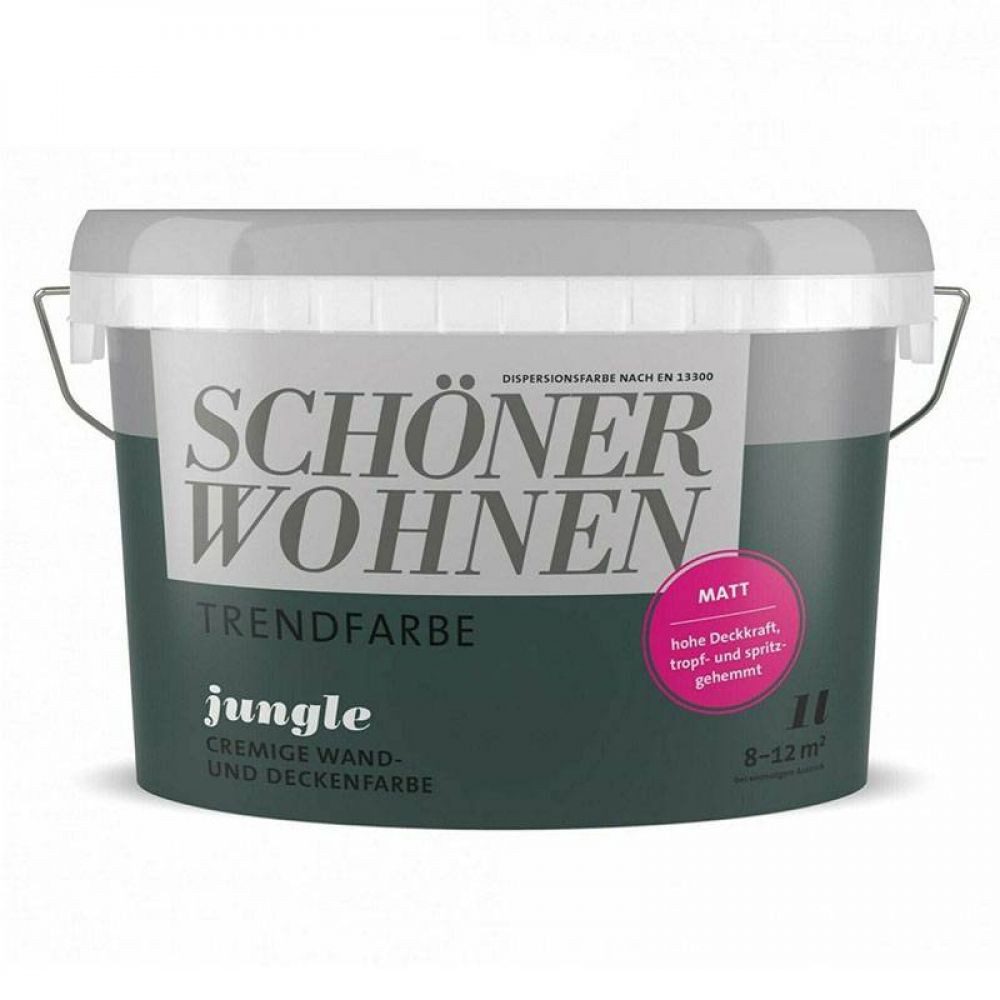 SCHÖNER WOHNEN FARBE Wandfarbe SW Trend Wandfarbe matt 1,0L Jungle 6514