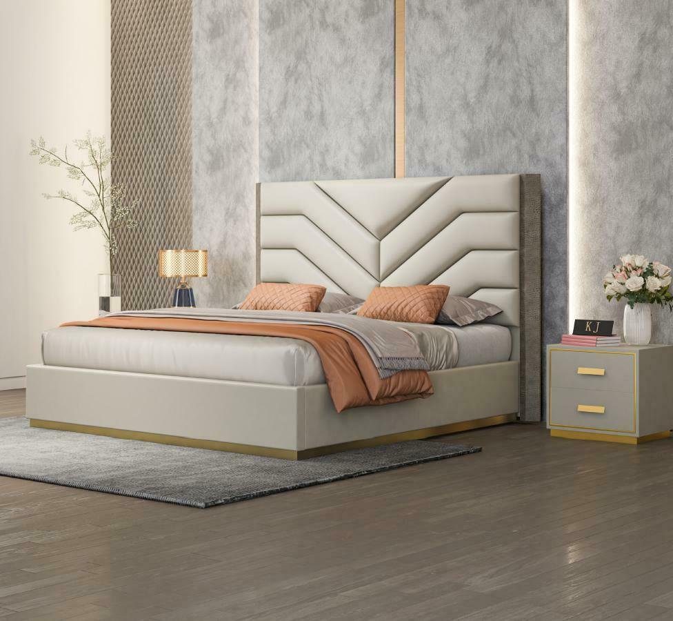 JVmoebel Bett, Bett Polster Design Luxus Holz Doppelbetten Ehe Schlafzimmer Leder
