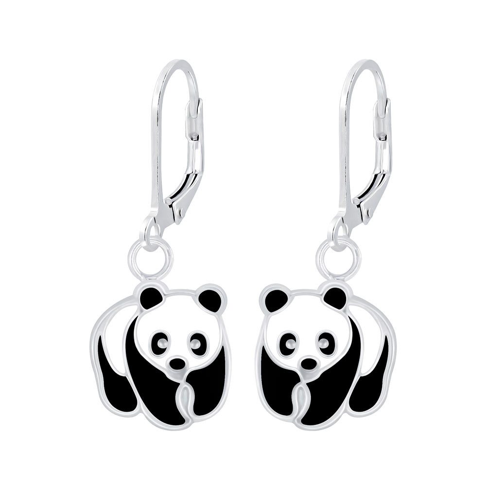 Order & Smile Schmuck Paar Ohrhänger Panda Ohrringe Kinder: Ohrhänger Silber 925