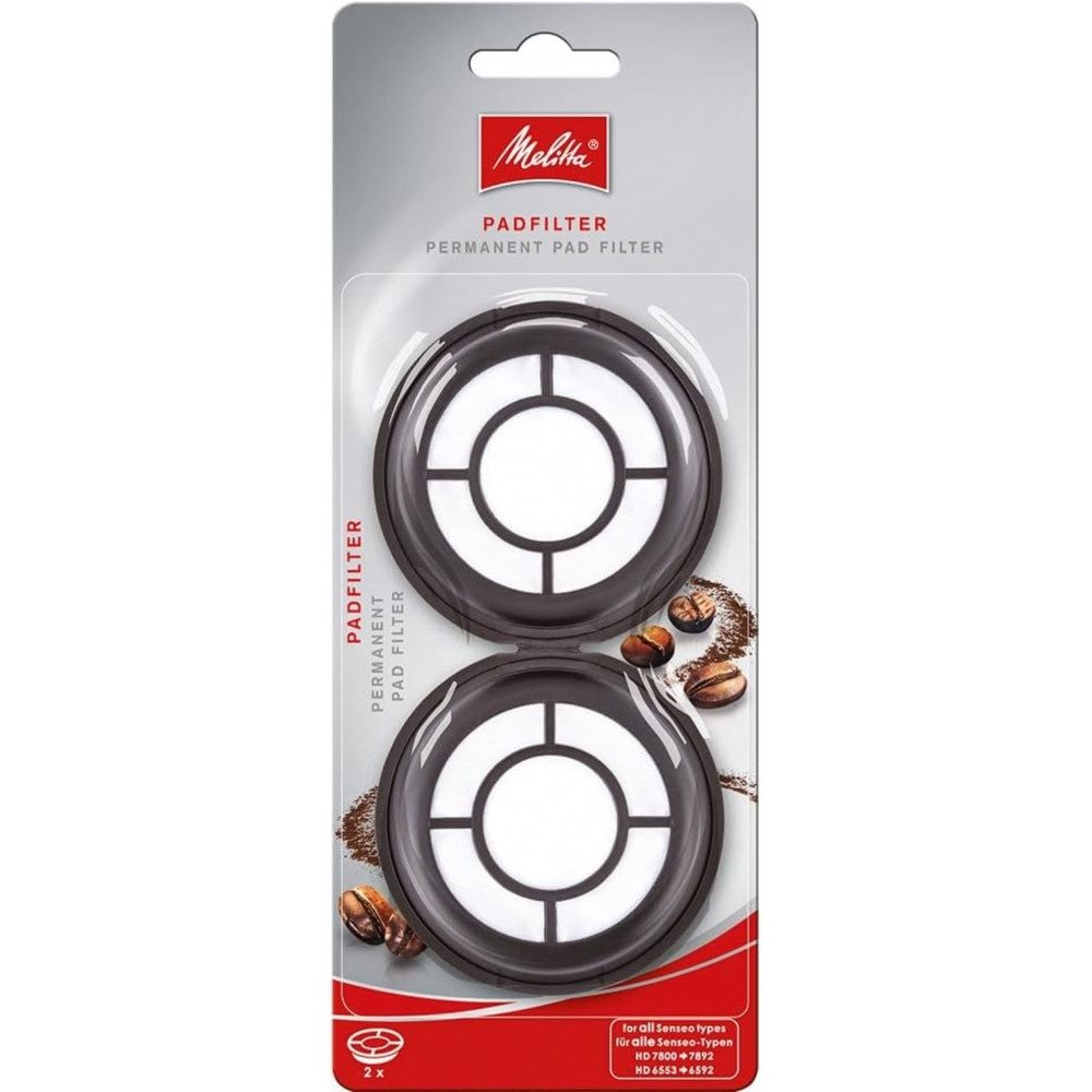 Melitta Wiederbefüllbare Kaffeepads 180424 Permanent - Kaffeefilter 2 Stück - schwarz