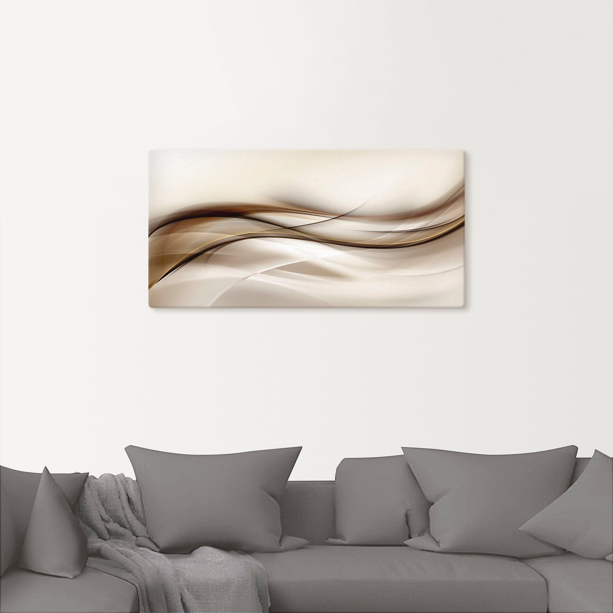 Artland Wandbild Braune abstrakte Welle, Muster (1 St), als Alubild, Leinwandbild, Poster in verschied. Größen – Bild 3 von 5