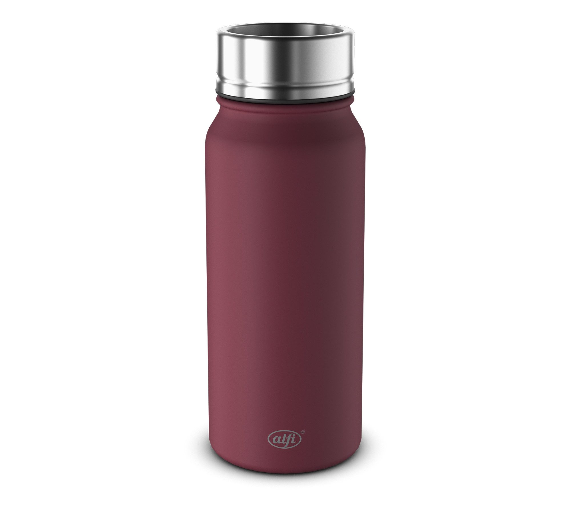 Alfi Thermobecher PURE DRINKING MUG, absolut dicht, spülmaschinenfest, 1-tlg., Edelstahl, Kunststoff, Silikon, 0,50l, 9h heiß & 18h kalt, mit Druckknopf, Pulverbeschichtung