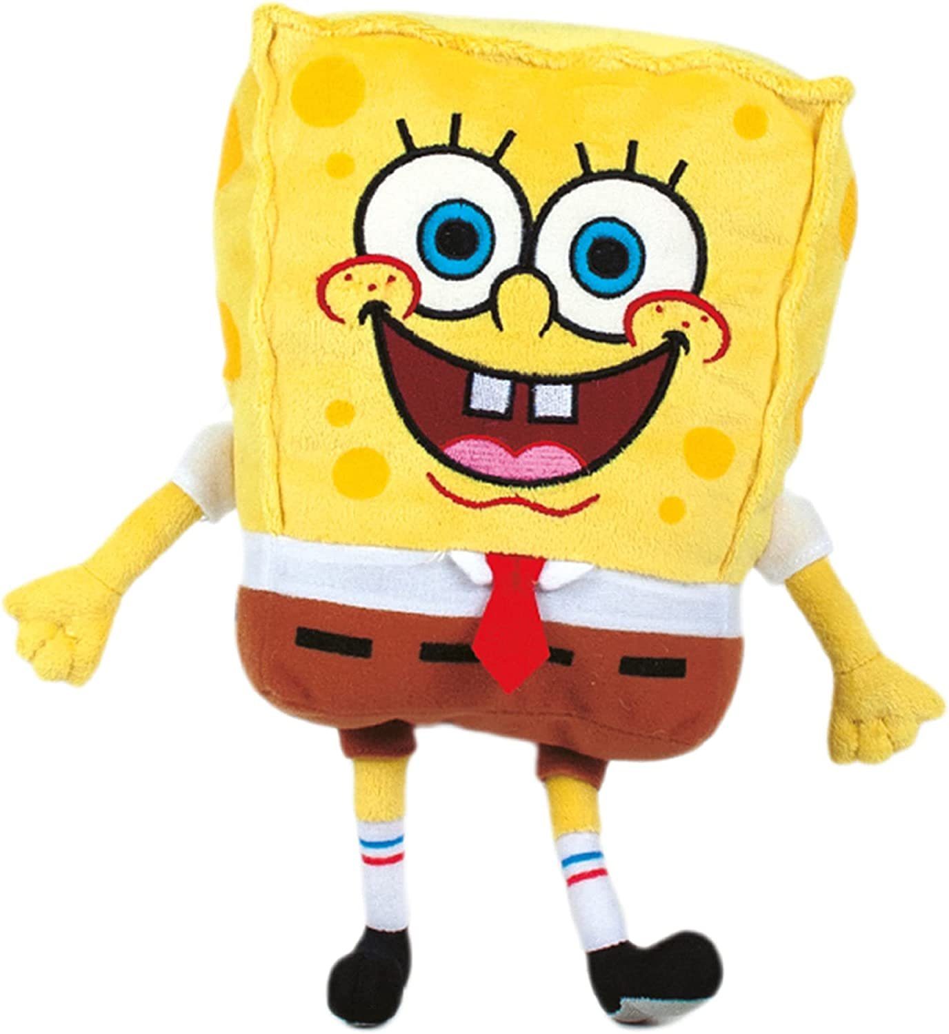 Nickelodeon Kuscheltier Sponge Bob Schwammkopf Kuscheltier XXL 30cm Spongebob Plüsch (1-St), Super weicher Plüsch Stofftier Kuscheltier für Kinder zum spielen