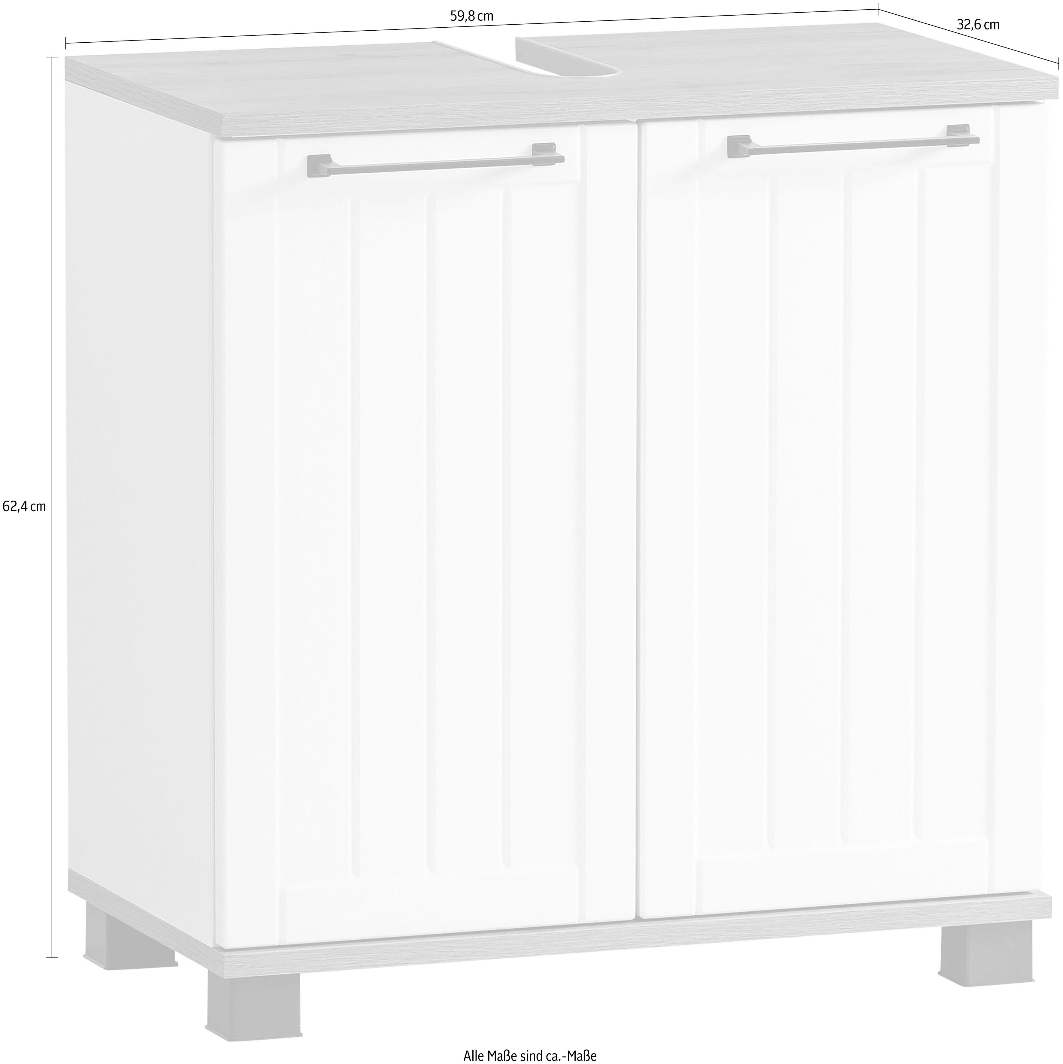 Schildmeyer Waschbeckenunterschrank Jelda, Waschbeckenunterschrank, Made in Germany, B 59,8 cm Solide Verarbeitung - Dieses Produkt ist in Deutschland gefertigt – Bild 4 von 5