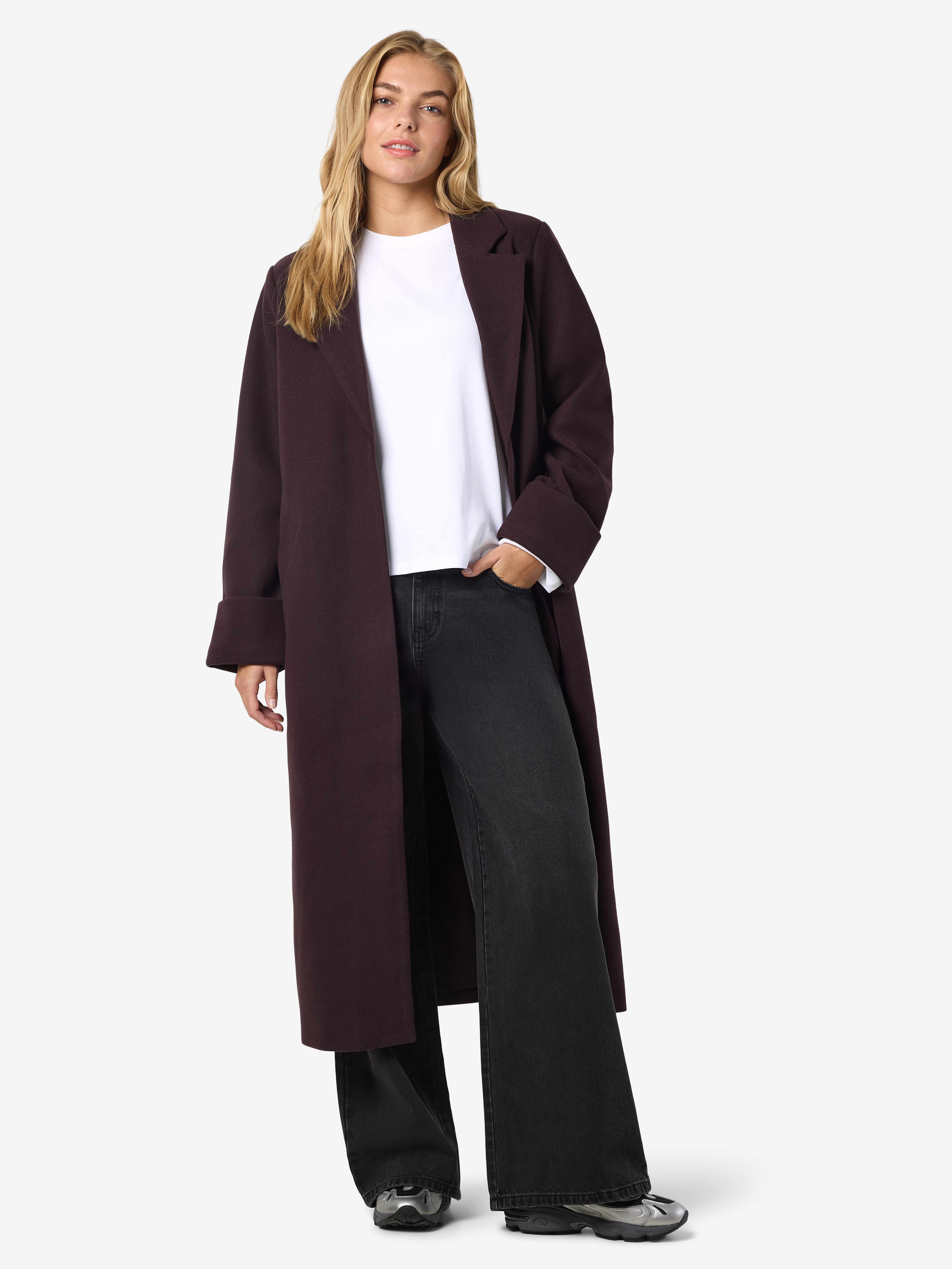 Noisy may Langmantel NMCADDY L/S LONG COAT FWD NOOS Kunstfaser, loose fit