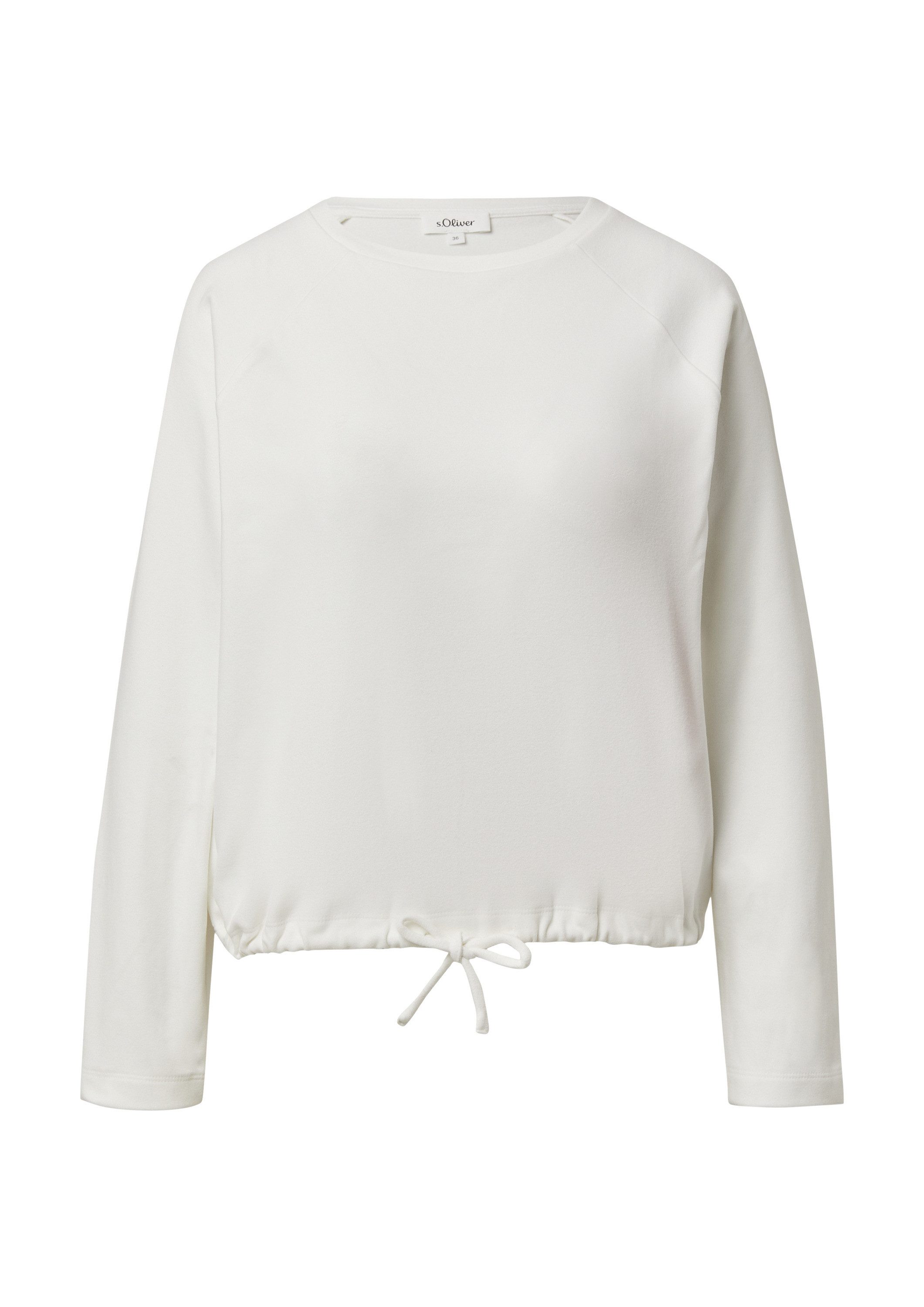 s.Oliver Sweatshirt Sweatshirt Weiches Sweatshirt mit Bindedetail