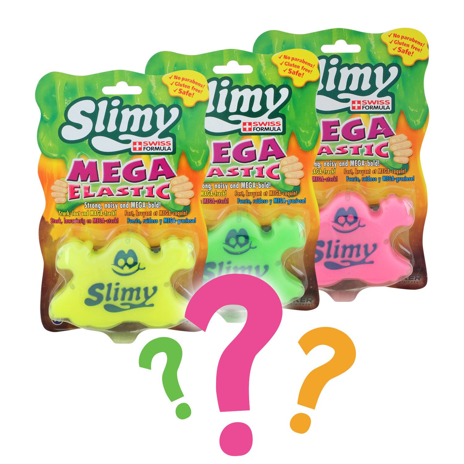 Slimy® Knete Mega Elastic 150g (1-tlg), lustige Dose mit Gürtel-Clip
