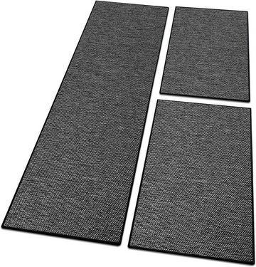 Bettumrandung Sabang, 7 Farben & 3 Größen, Bettvorleger Floordirekt, Höhe 3.5 mm, (3-tlg), in Sisal-Optik