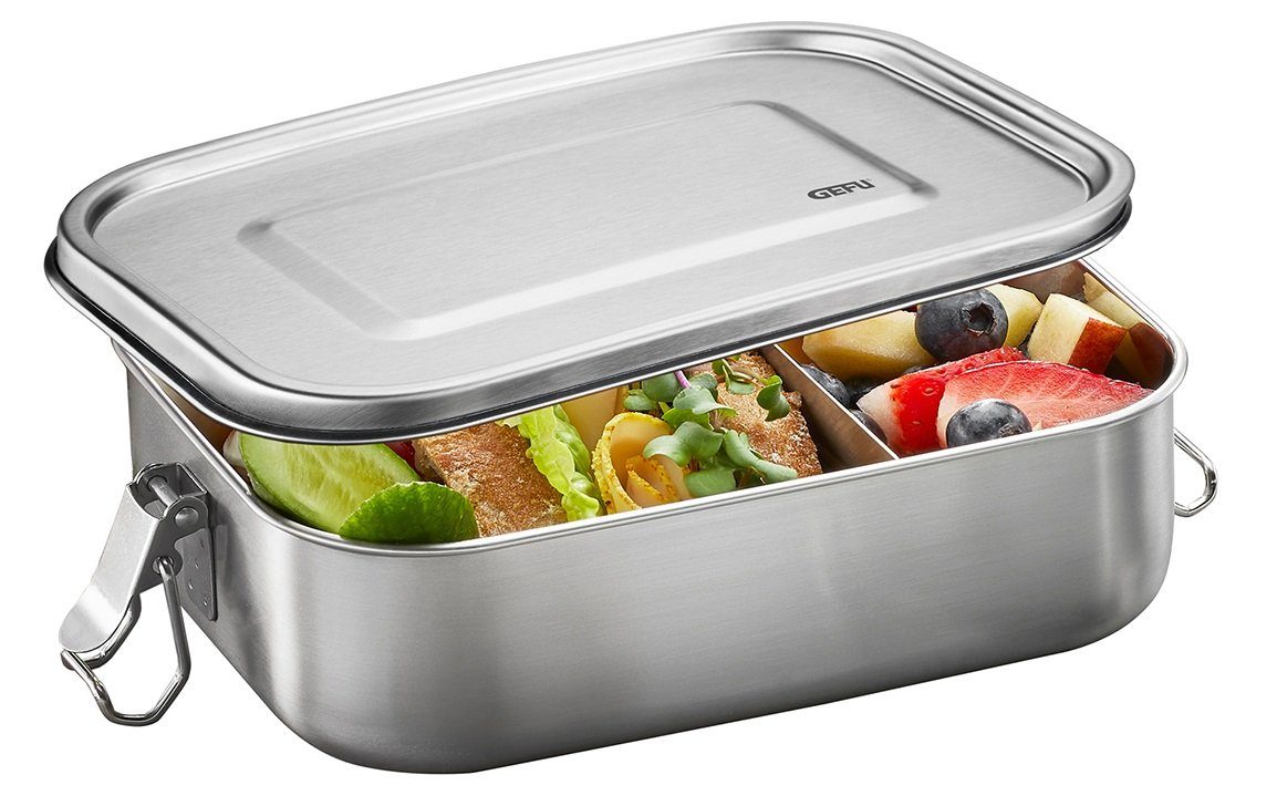 GEFU Lunchbox Lunchbox ENDURE Edelstahl Mit Fach 1400Ml Brotdose