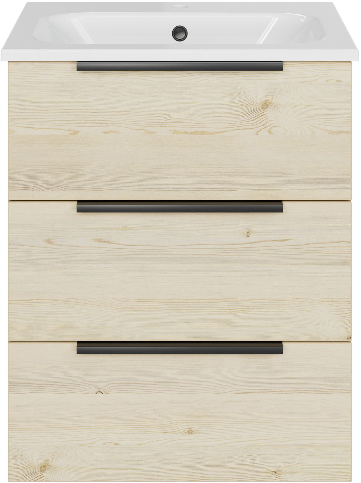 Saphir Badmöbel-Set Mineralmarmor-Waschtisch mit Waschtischunterschrank, (2-St)