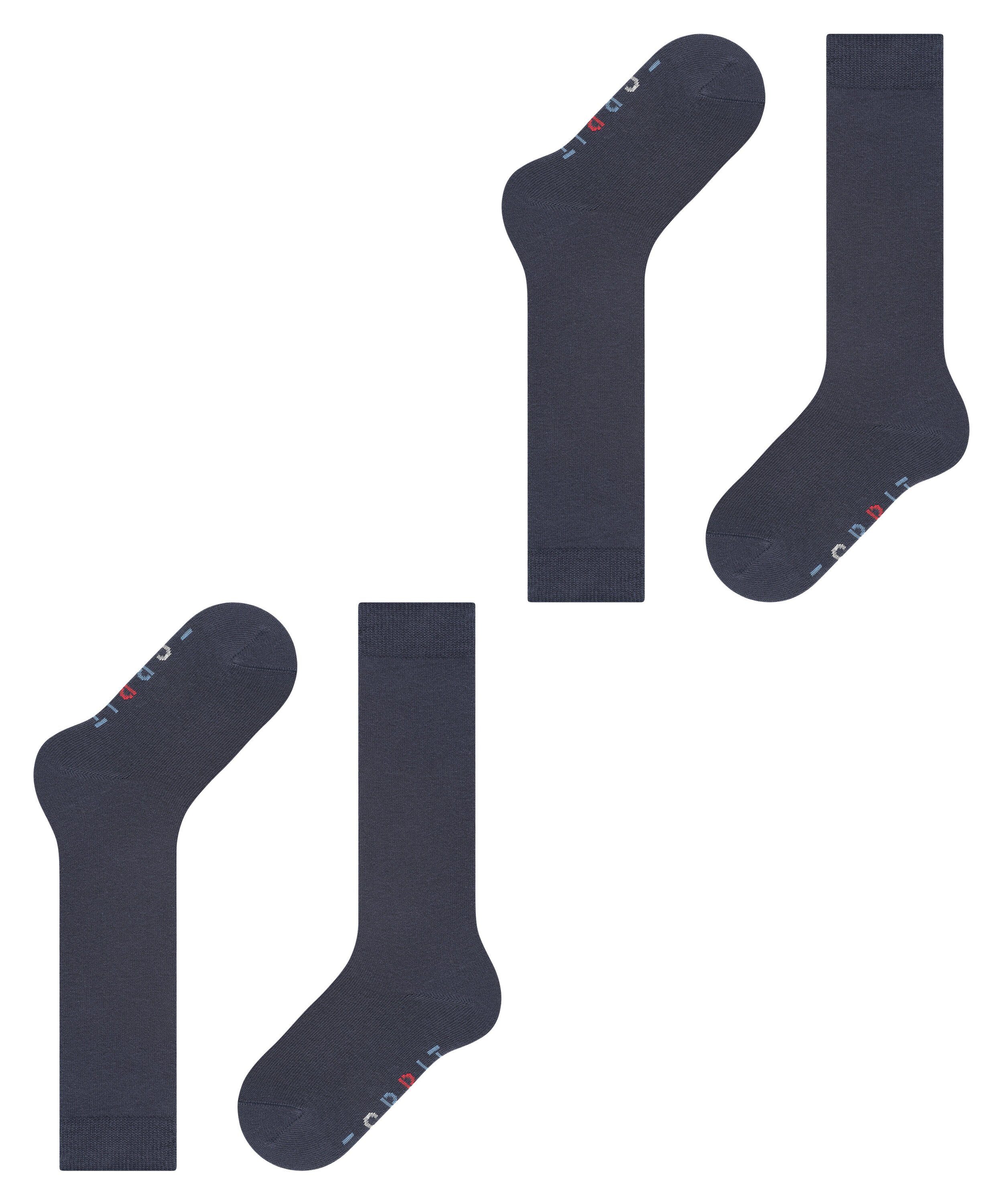 Esprit Kniestrümpfe Foot Logo 2-Pack (6120) (2-Paar) marine