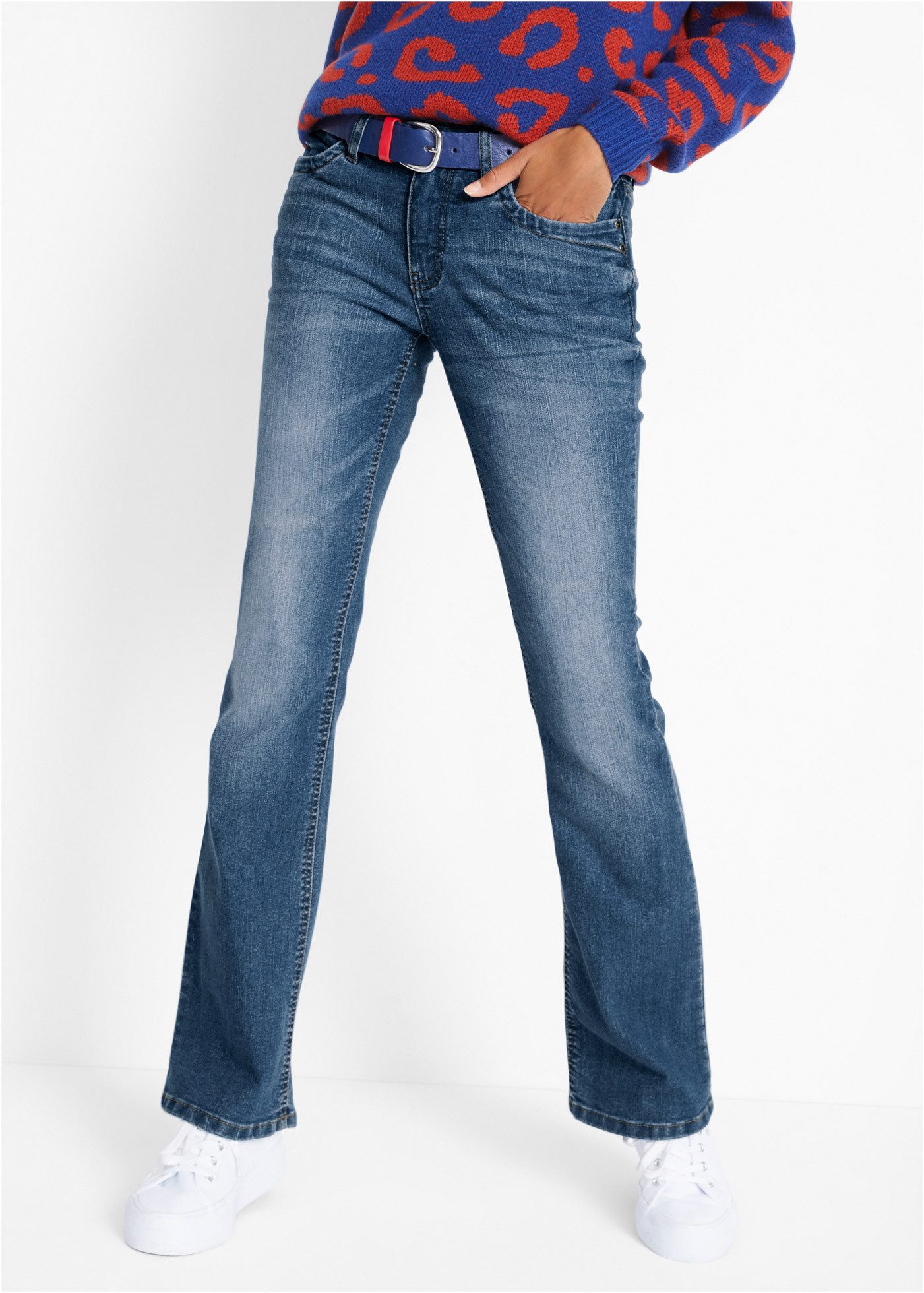 bonprix Bootcut-Jeans 5-Pocket-Stil, Boot-Cut, ausgestelltes Bein, normale günstig online kaufen