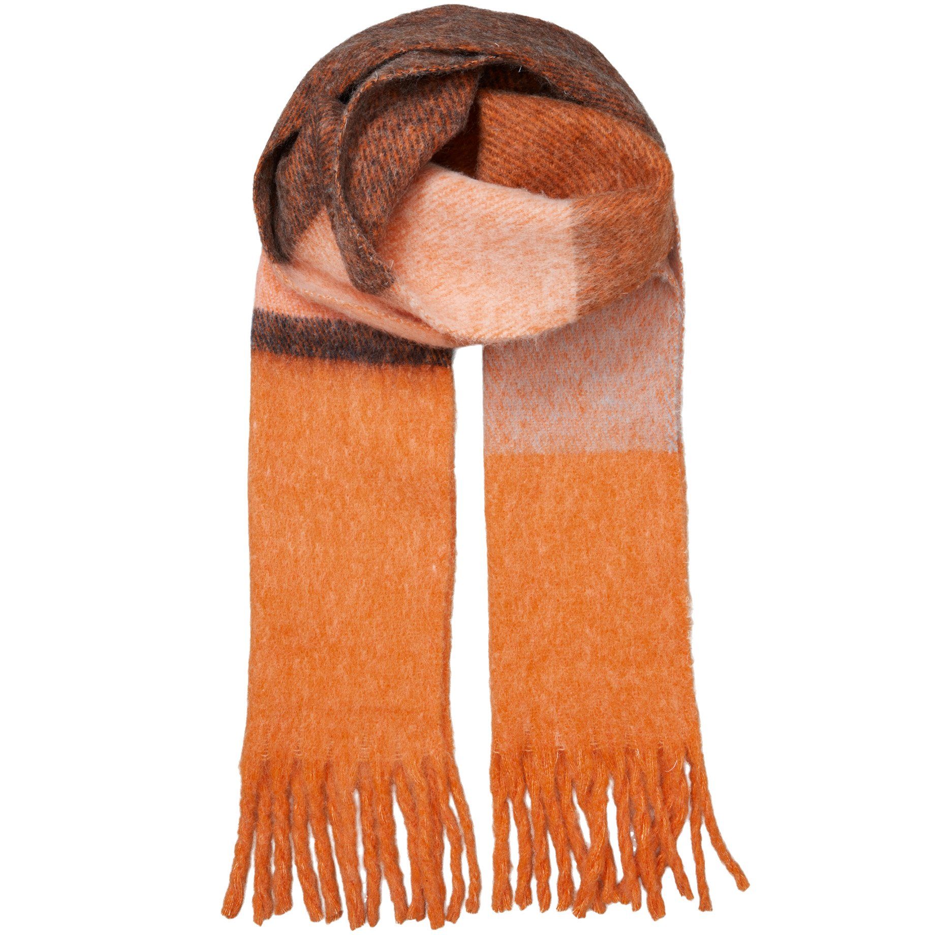 cm Schal aus Becksöndergaard 35x200 Winterschal Wollmischung Damen Orange - Bartletts Winter Modeschal