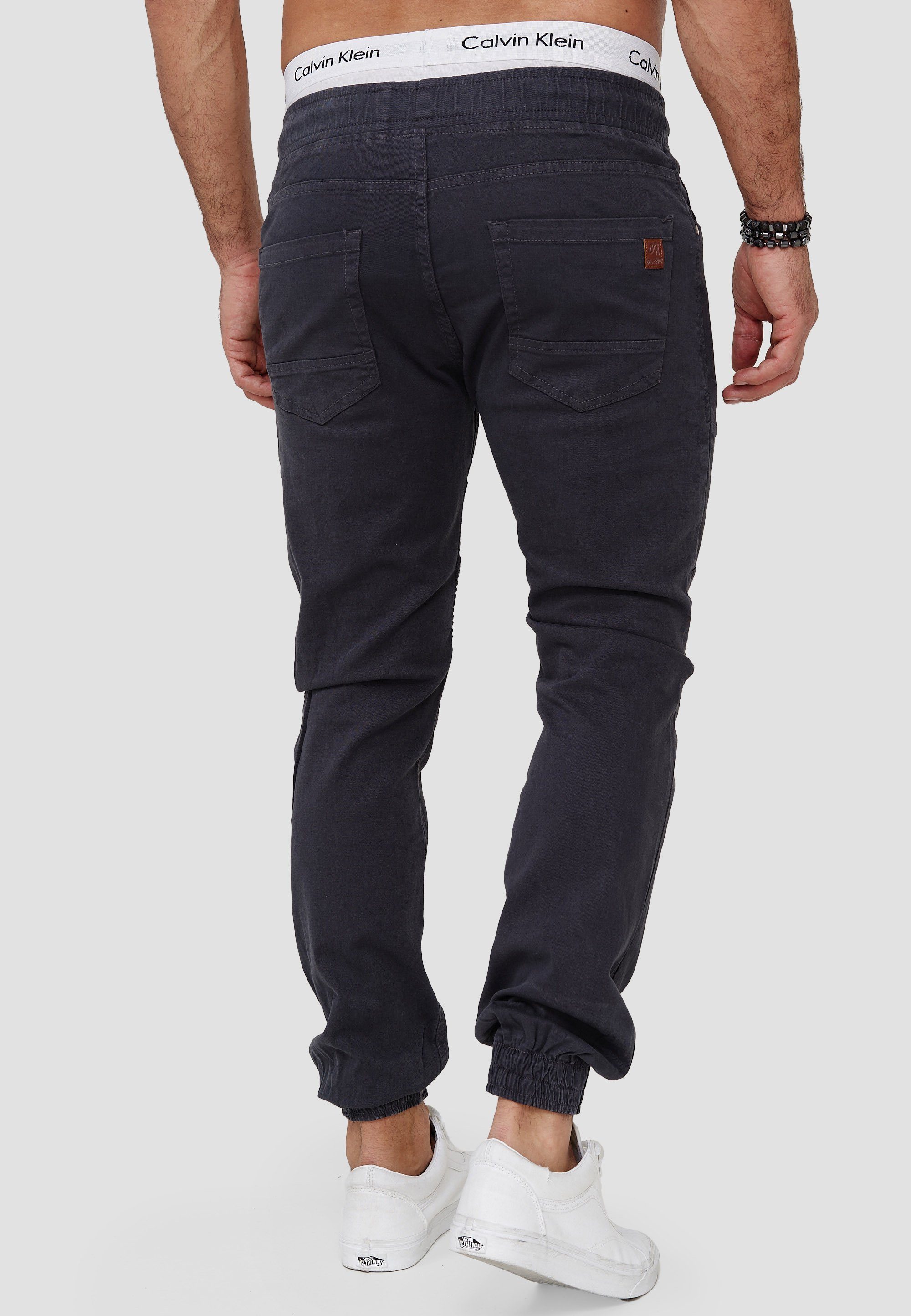 1-tlg) Freizeit (Chino Straight-Jeans Business Streetwear, H-3411 Casual Cargohose OneRedox