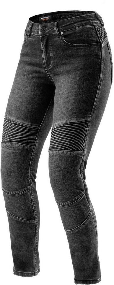 Rebelhorn Motorradhose Agness 2 Damen Motorrad Jeans Verbindungsreißverschluss,Hüftprotektoren enthalten,Knieprotektor