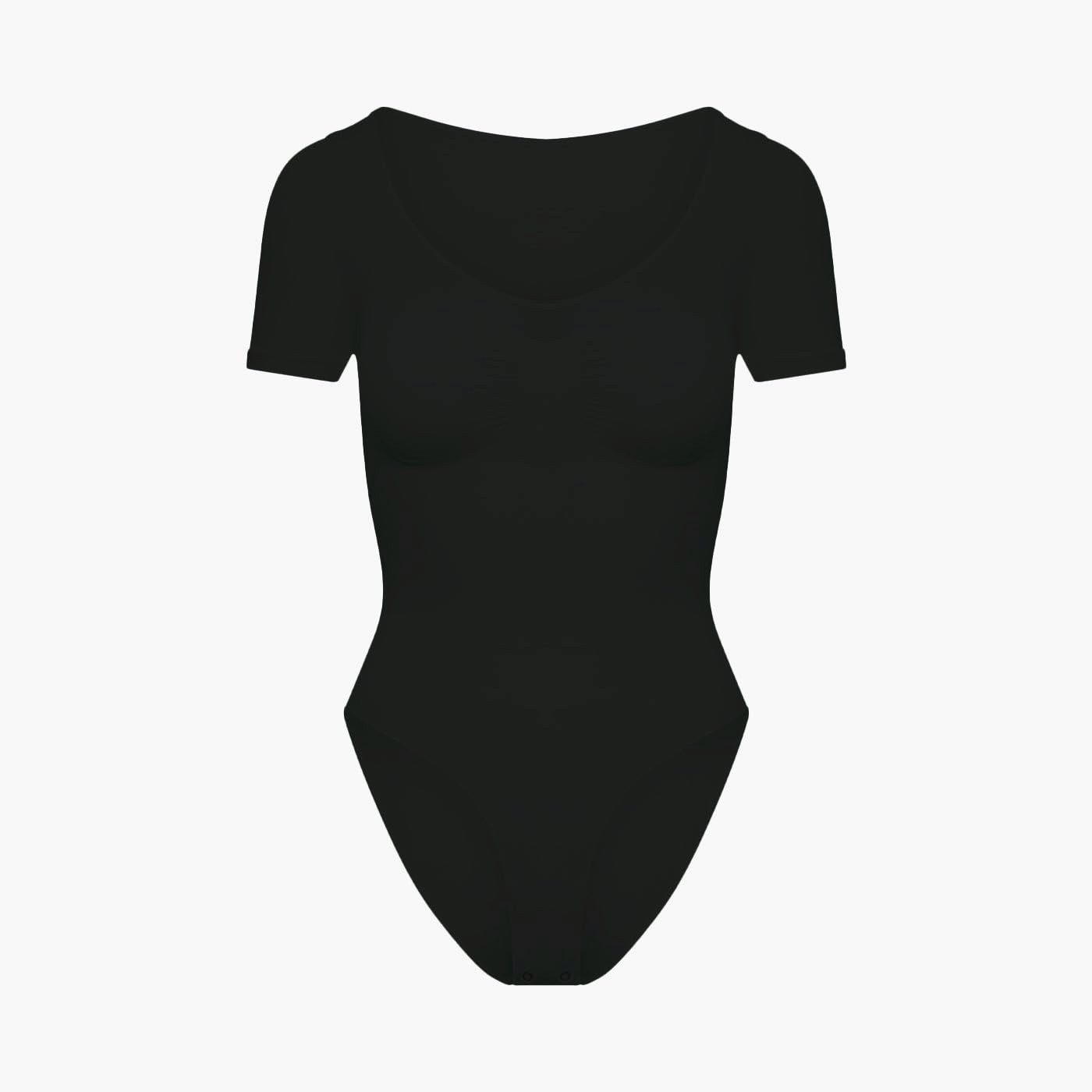 cfab (creamy fabrics) Miederbody T-Shirt Bodysuit Sculpting Shapewear mit Slip-Schwarz-2XL (1-tlg) Figurformend