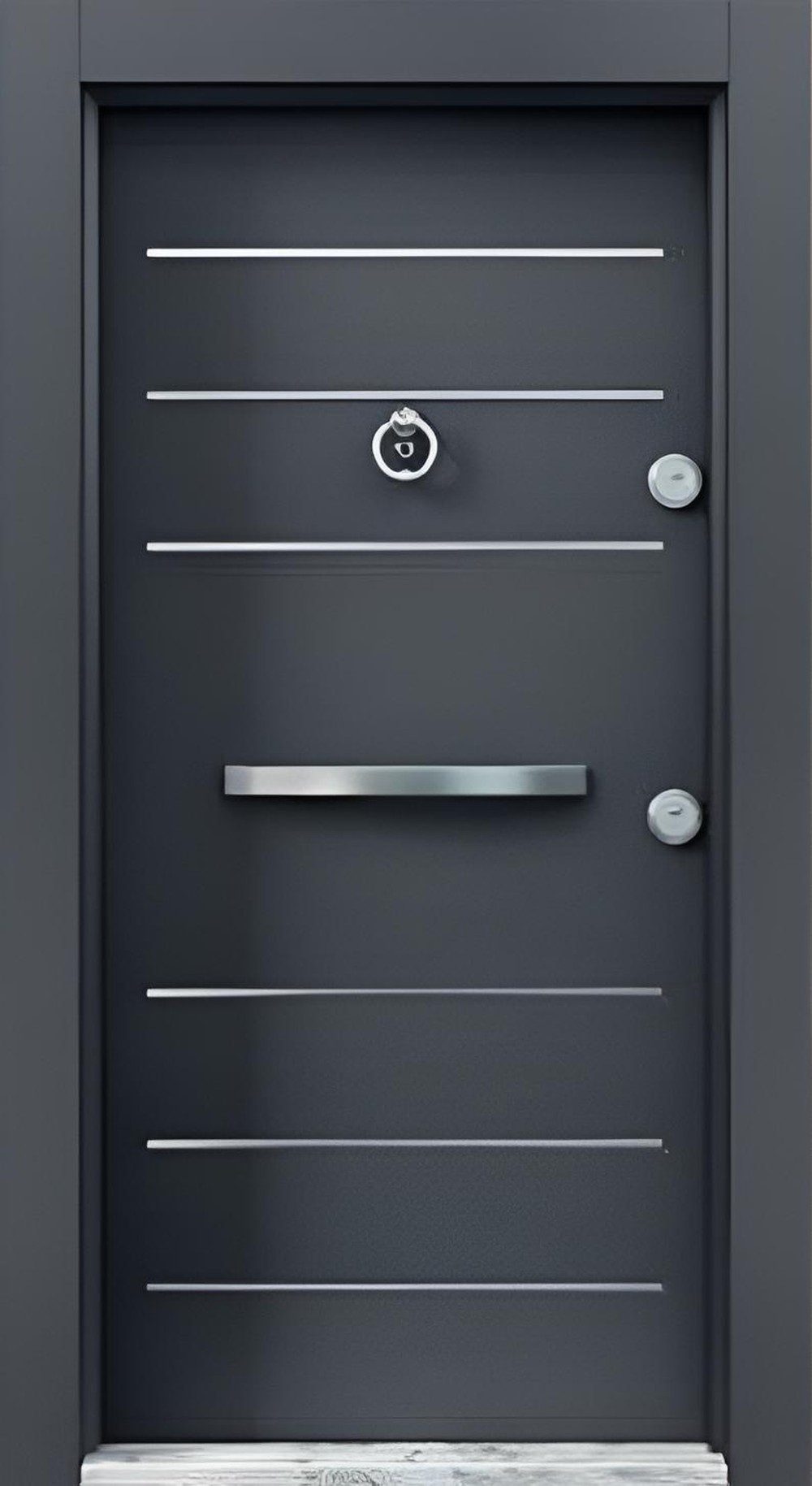 JVmoebel Haustür Dunkelgraue Einzeltür Exklusive Moderne Haus- & Hoteltür, Made in Europa