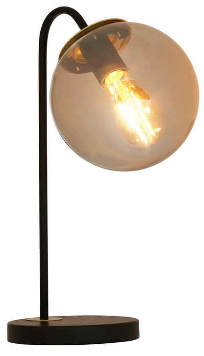Guido Maria Kretschmer Home&Living Tischleuchte »Niort«, Tischlampe Schreibtischlampe mit Glasschirm, Metallgestell Glaskugel