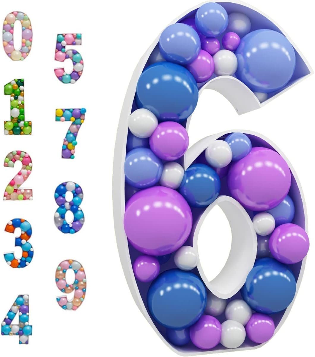 Mosaik-Ballonrahmen, Luftballon Dekorationen ballonhalter,beleuchtetes 6 Festzelt, autolock