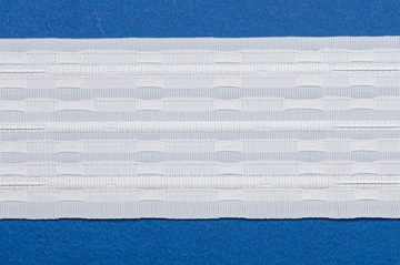 Gardine Stehfalten, Vorhang, Gardinenband / Farbe: weiß / Breite: 70 mm - L130, rewagi, Verkaufseinheit: 5 Meter