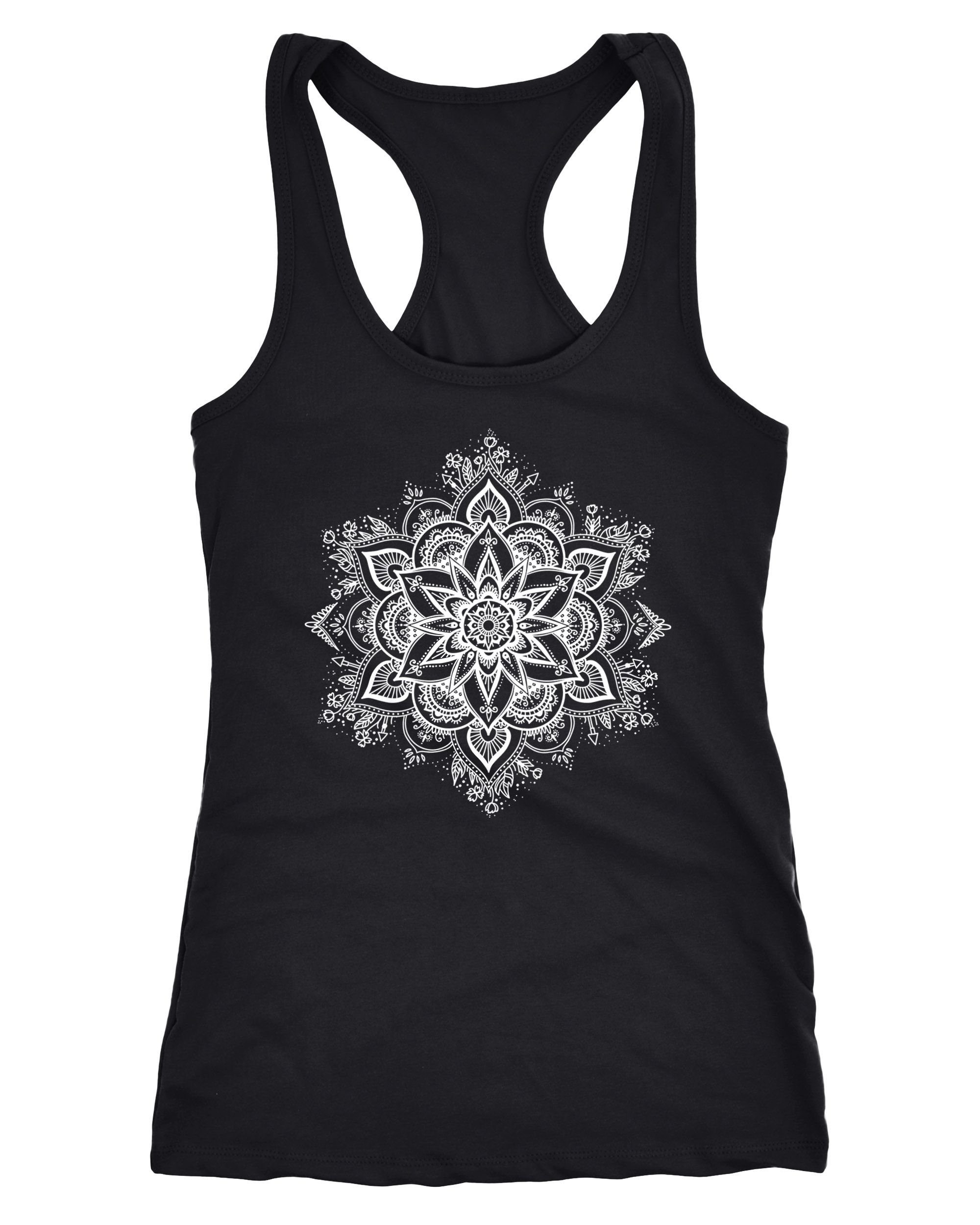Neverless Tanktop Damen Tank-Top Mandala Ornament Bohemian Boho Ethno Racerback