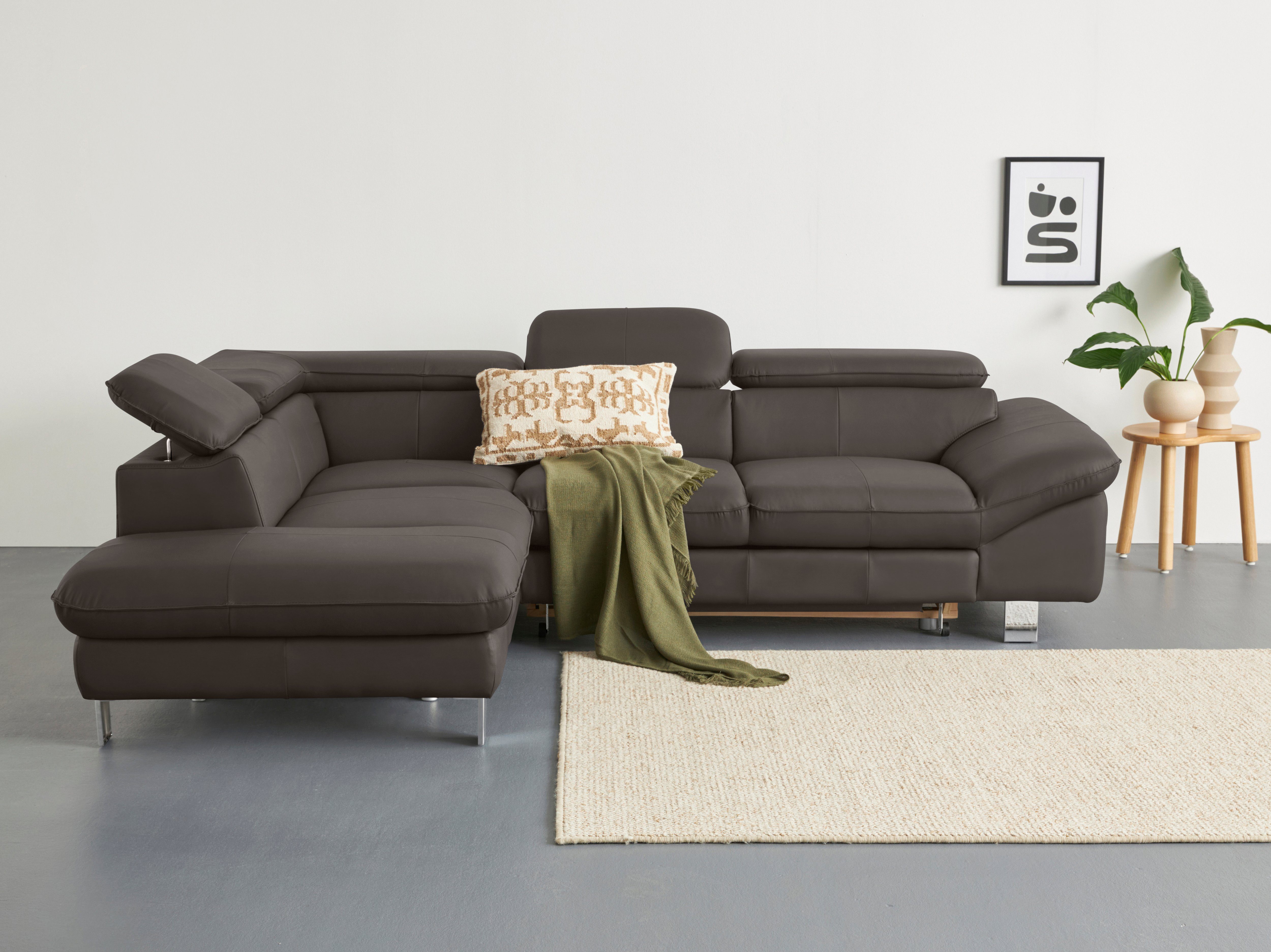 COTTA Ecksofa "Driver L-Form" mit Kopfteilverstellung, wahlweise mit Bettfu günstig online kaufen