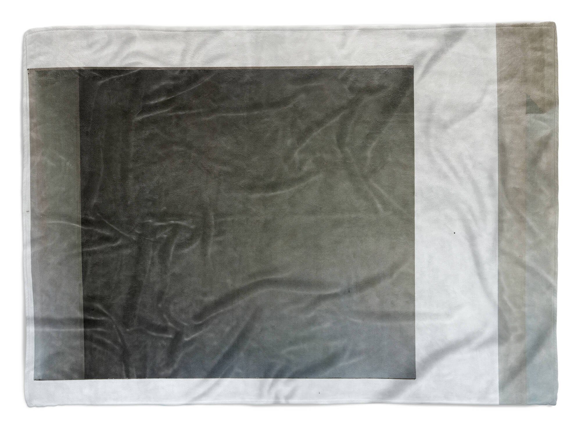 Sinus Art Handtücher Handtuch Strandhandtuch Saunatuch Kuscheldecke mit Fotomotiv Grau Weiß Geometrisch, Baumwolle-Polyester-Mix (1-St), Handtuch