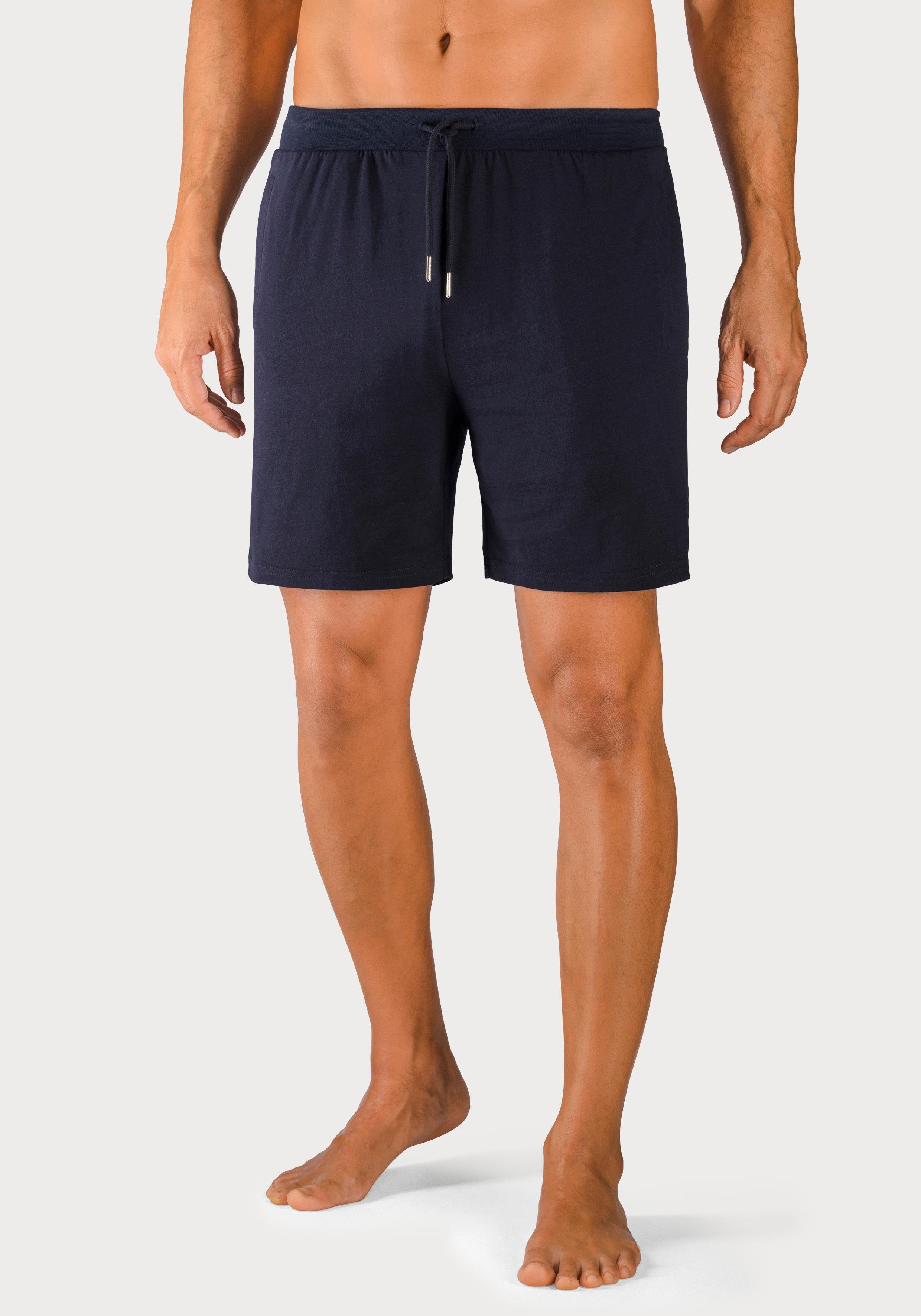 AUTHENTIC LE JOGGER Schlafshorts kurze Relaxshorts, mit Kordel (2-tlg) aus reiner Baumwolle