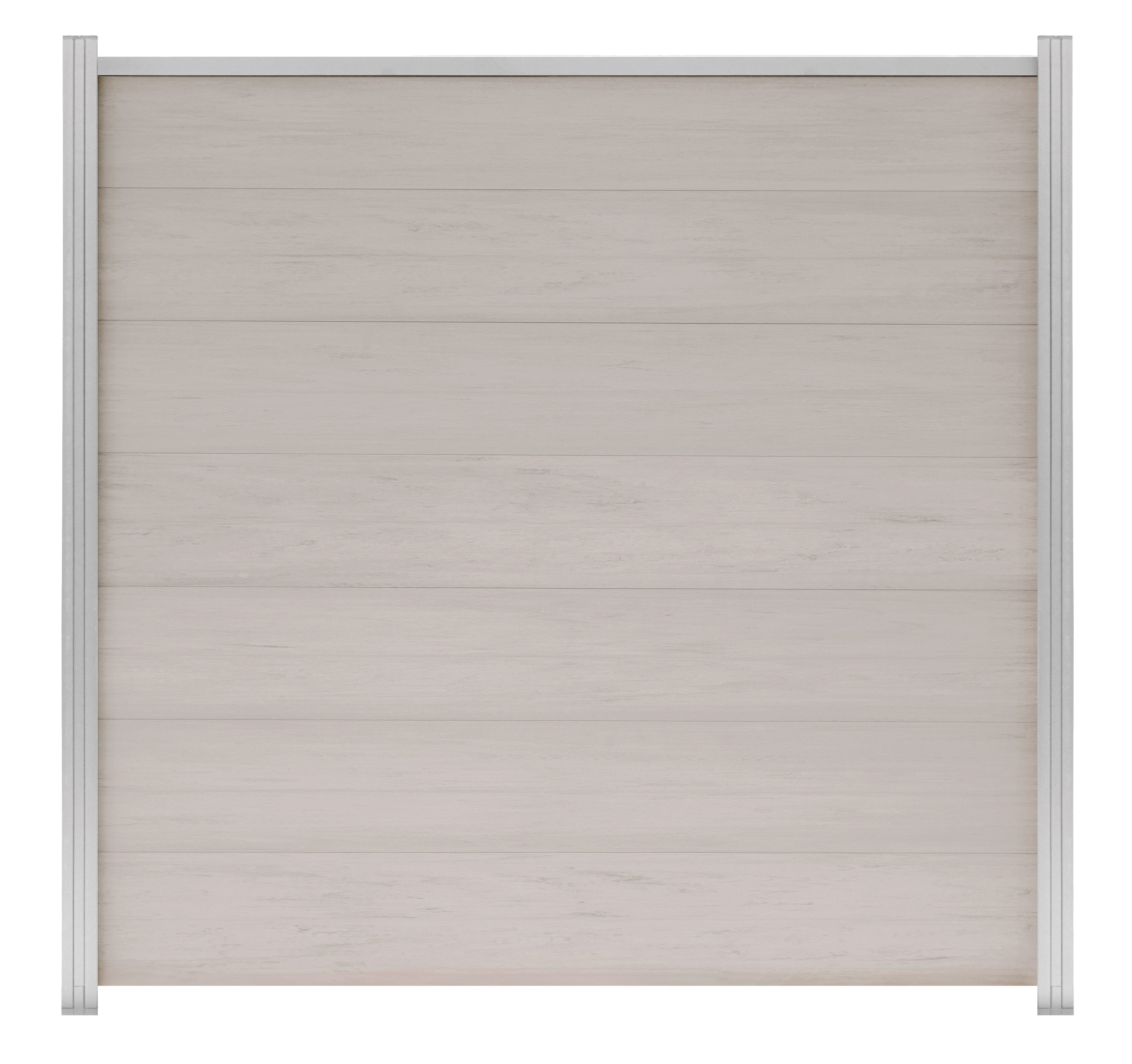 GartenLand Zaun Ameland WPC ca. 180x180 cm, (Set, Ohne Pfosten, Ohne Abschlussprofil), Sand- Multicolor