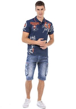 Cipo & Baxx Poloshirt mit markantem Print