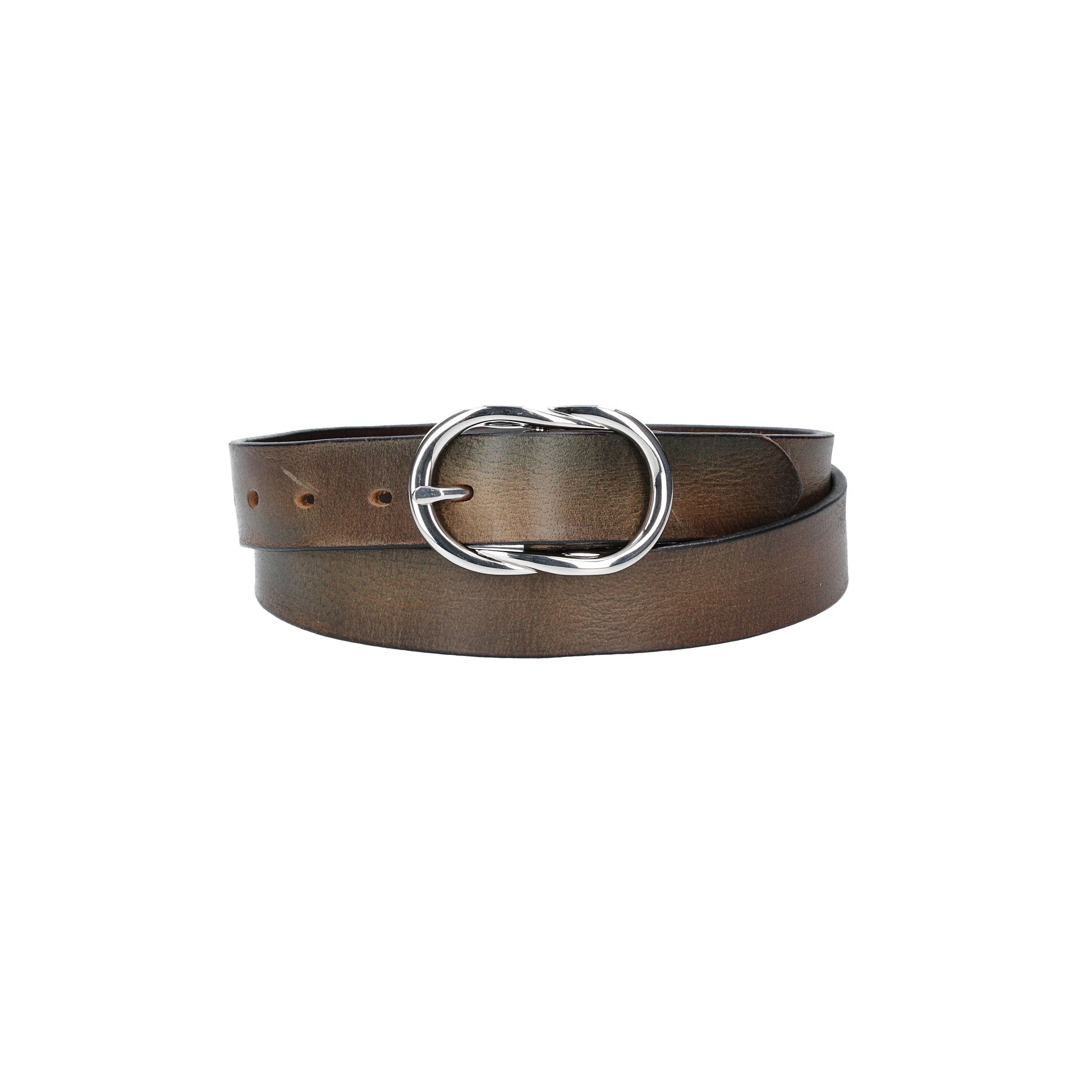 Leder Bazlen Ledergürtel 30mm in Grau mit Schmuckschließe (LB1173B30G-750, 1-St) sehr weiches Vollrindleder