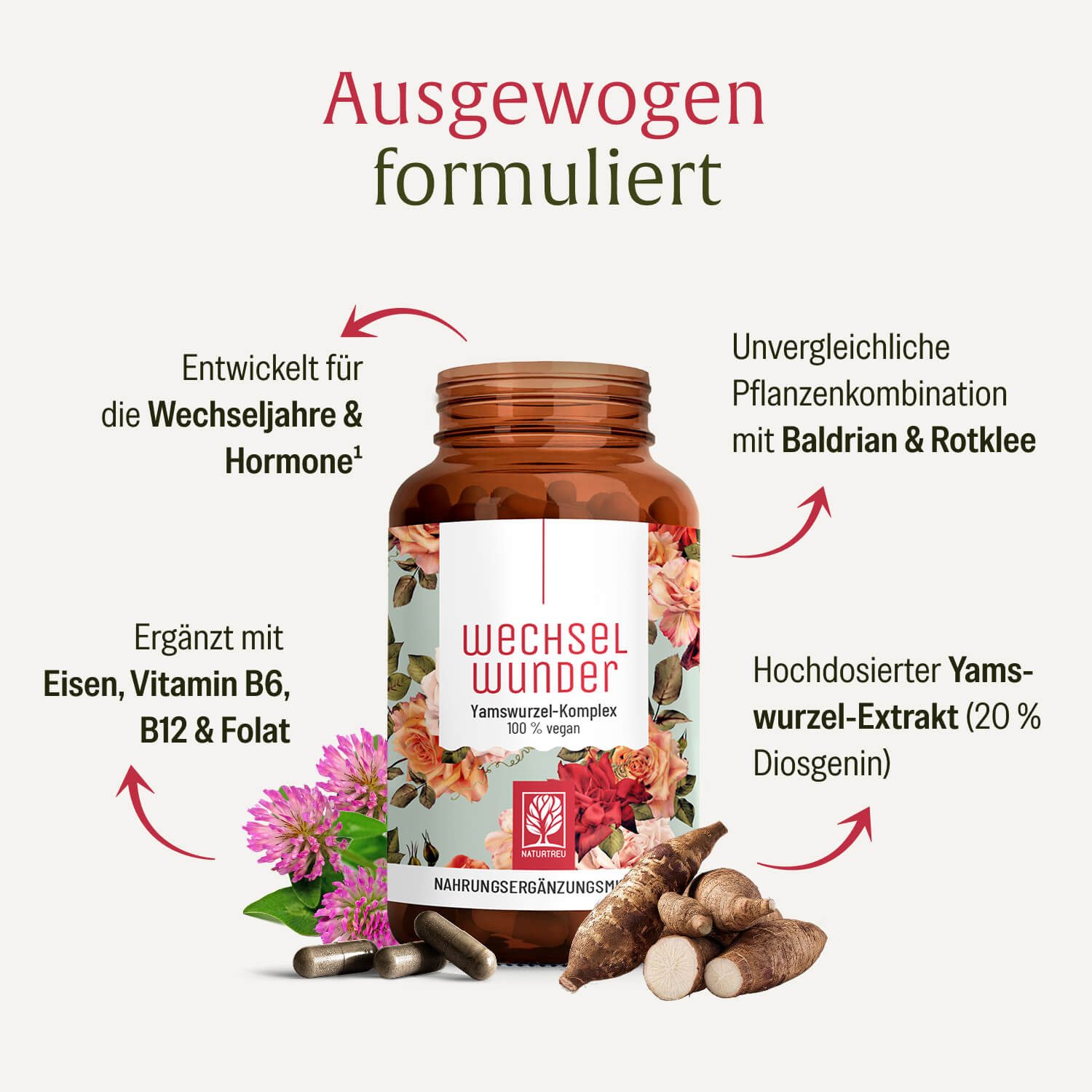 Naturtreu Wechselwunder Kapseln, 1 er 90 St., 53.5 g, Durchdachte Entwicklung, Vegan, Laborgeprüft, Hochwertige Inhaltstoffe – Bild 2 von 5