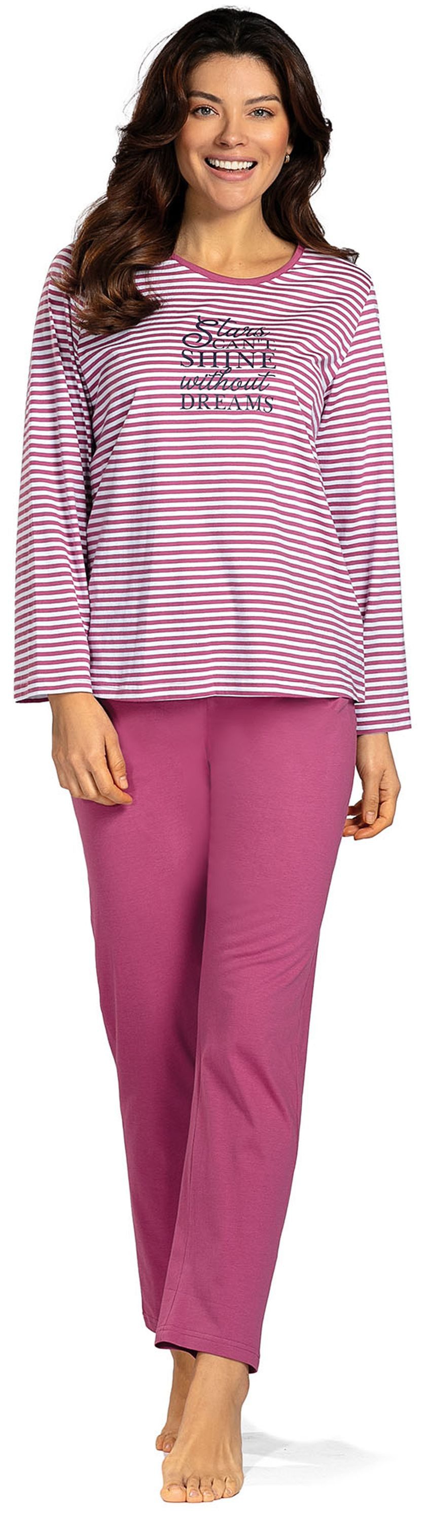 comtessa Schlafanzug Mellow Luxe (Set, 2 tlg., 2-teilig) Damen Pyjama lang Baumwolle Langarm auch große Größen