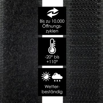 Klettband Hinrichs Klettband Set schwarz, Hinrichs, Schreibtisch Organisation, Selbstklebend 10mm